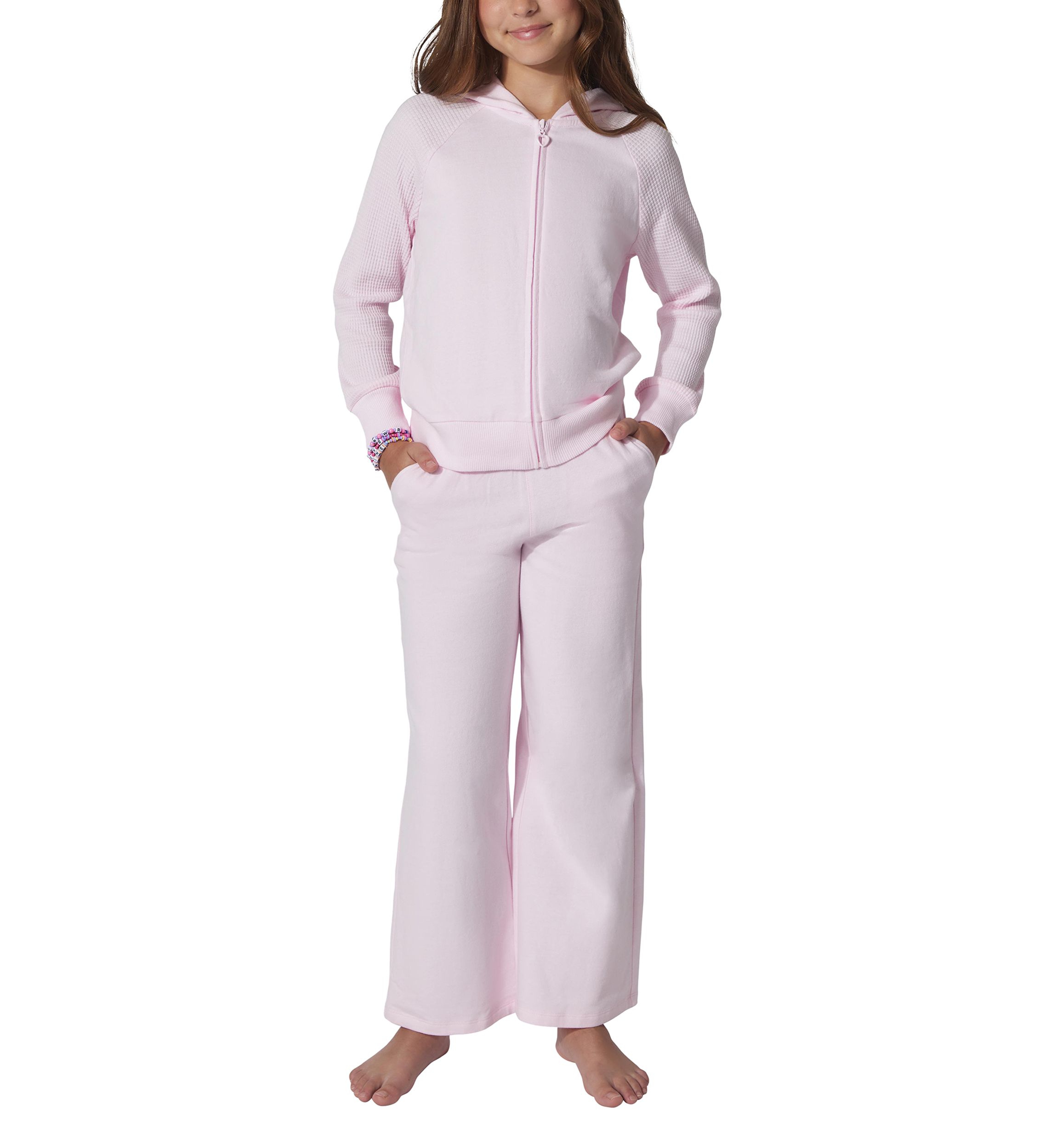 Girls 7-16 Comfy Cutie Brushed Terry Waffle Set 