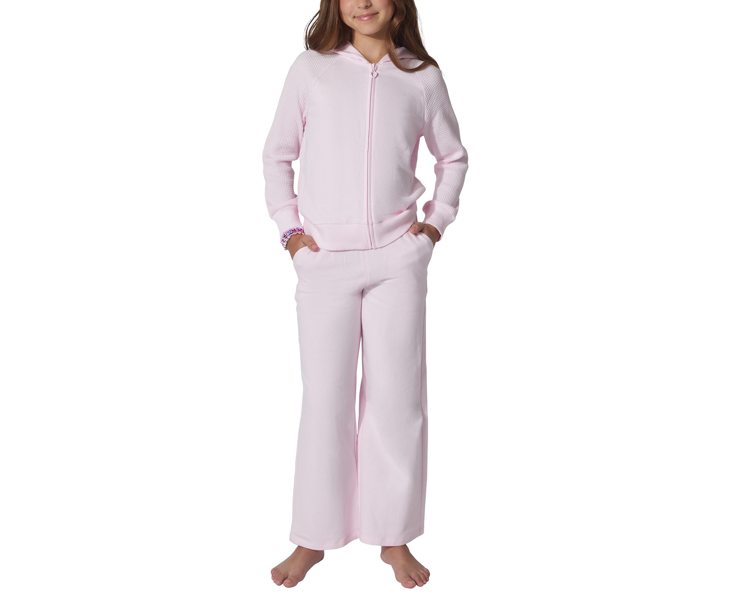 Girls 7-16 Comfy Cutie Brushed Terry Waffle Set 