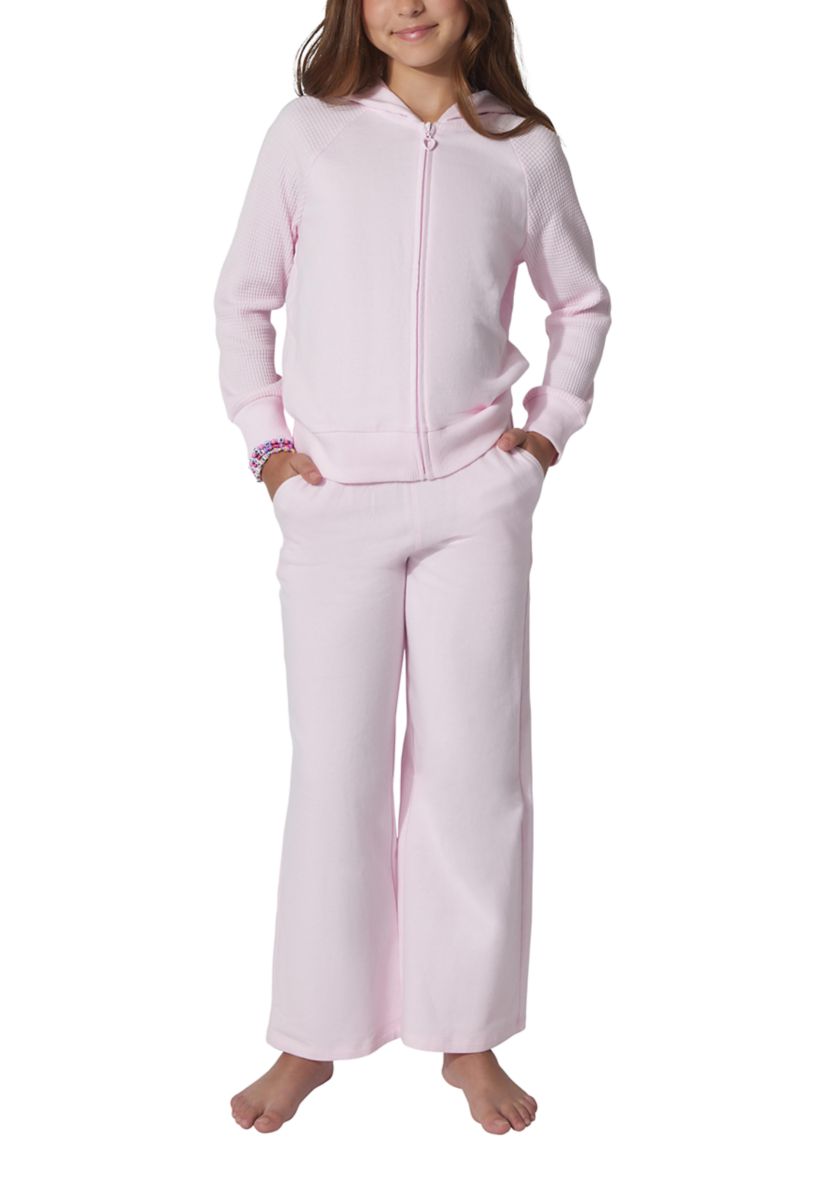 Girls 7-16 Comfy Cutie Brushed Terry Waffle Set 