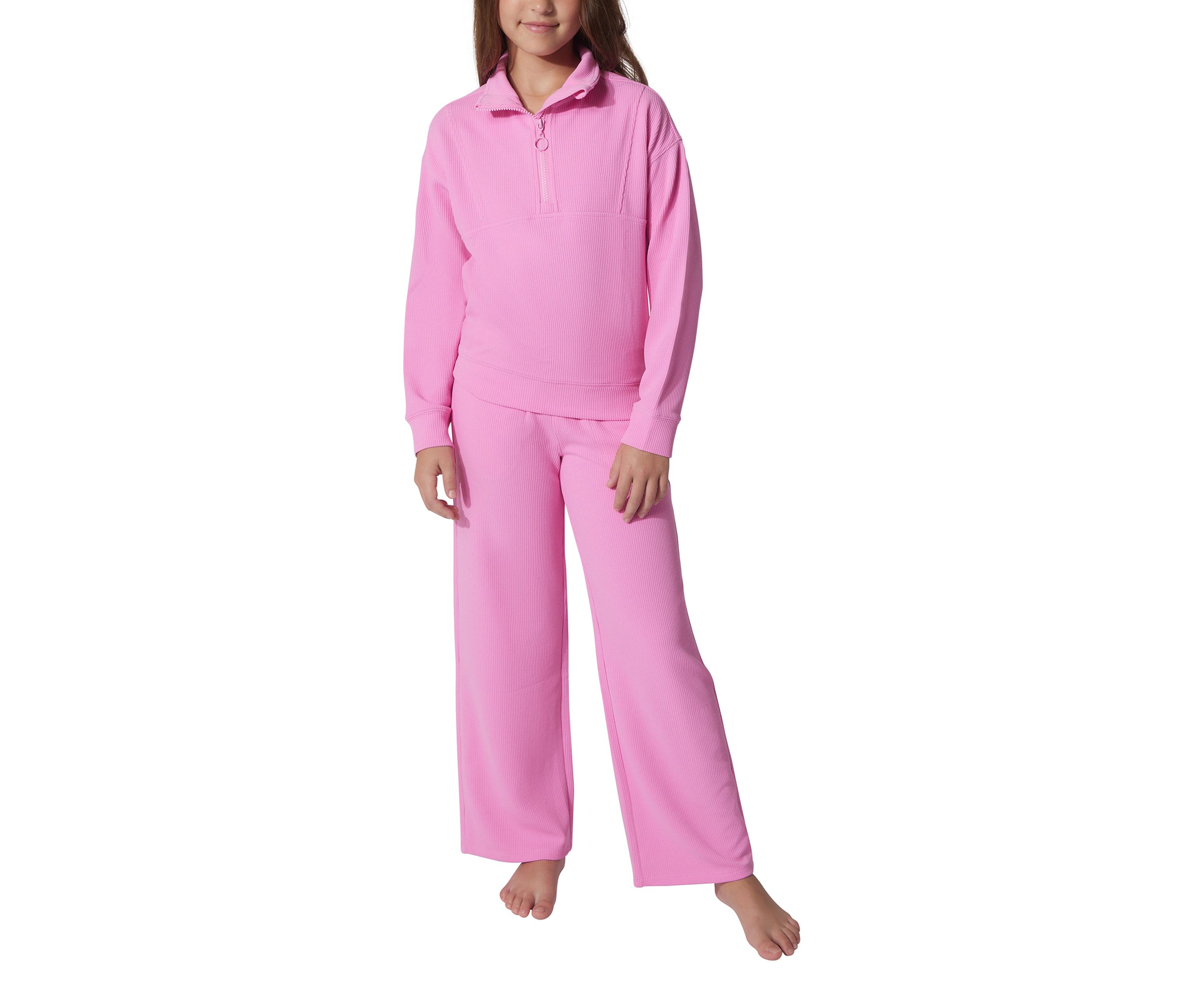 Girls 7-16 Scuba Rib Chill Quarter Zip Set
