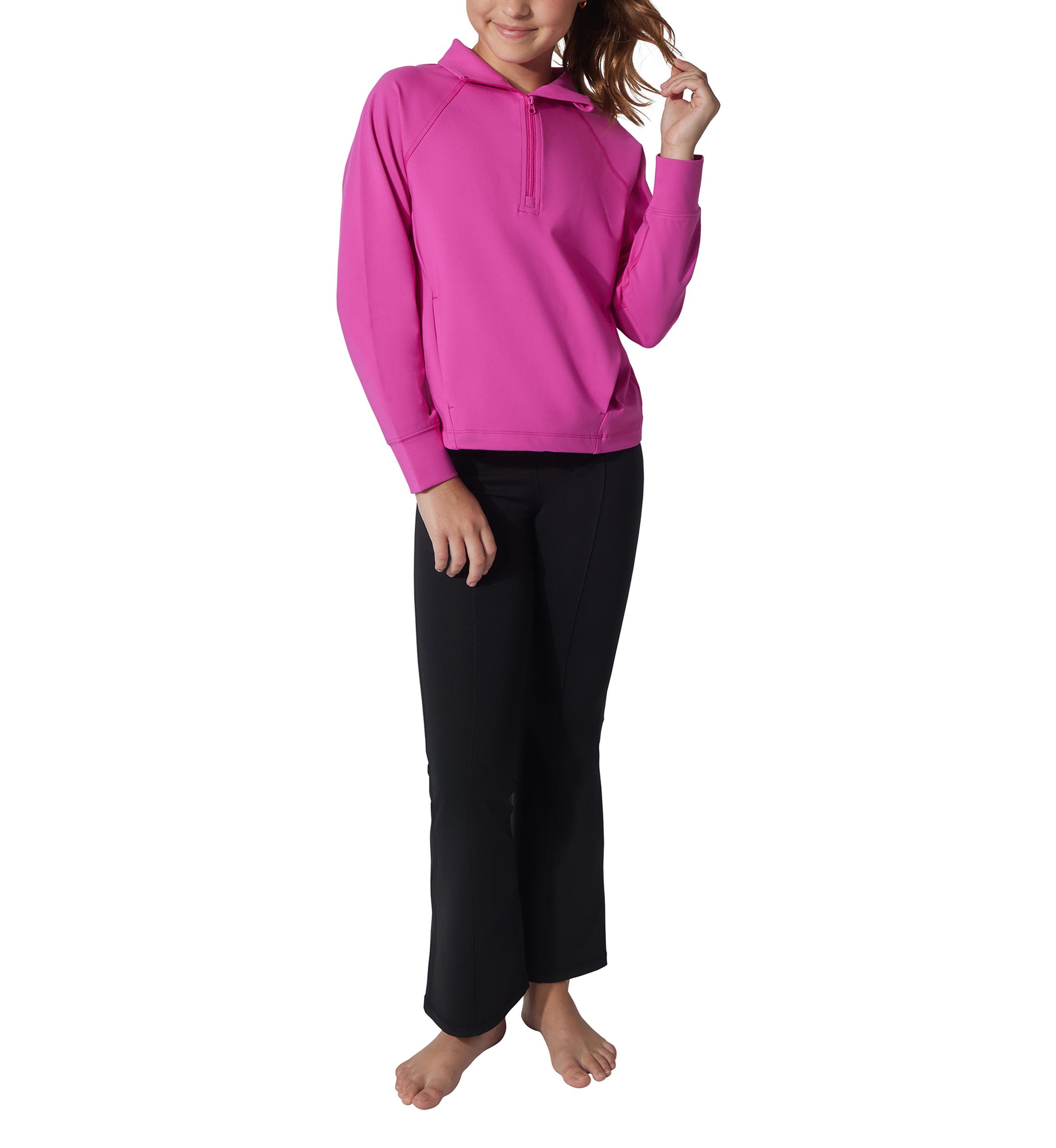 Girls 7-16 Lux Half Zip Chaser Flare Set