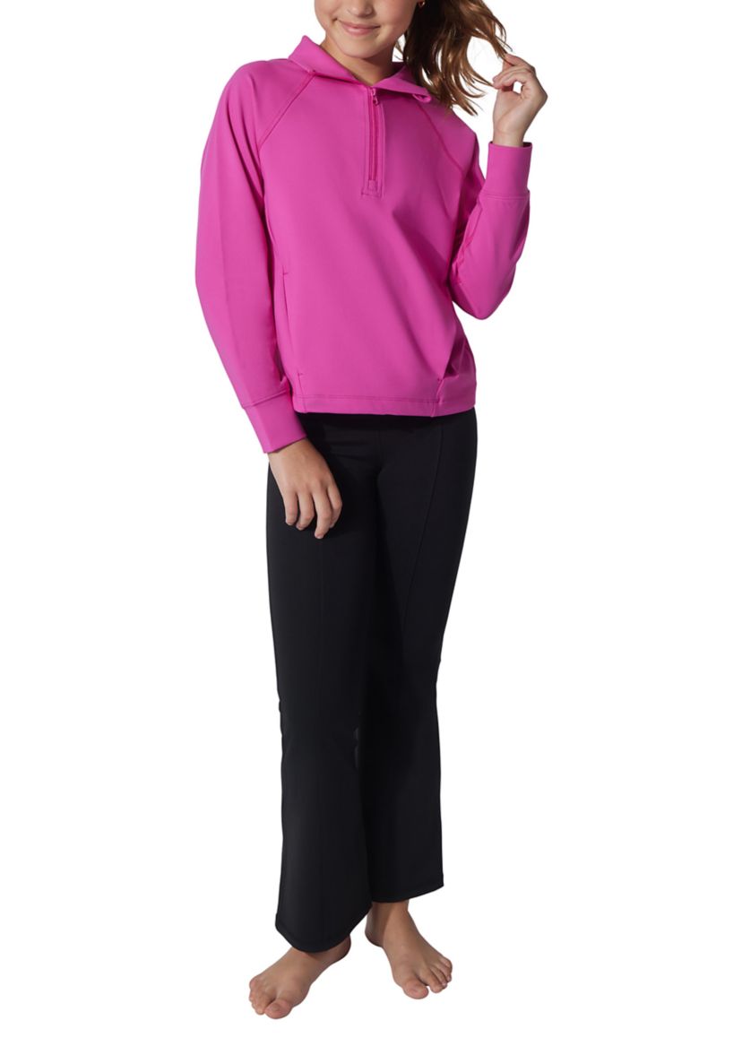 Girls 7-16 Lux Half Zip Chaser Flare Set