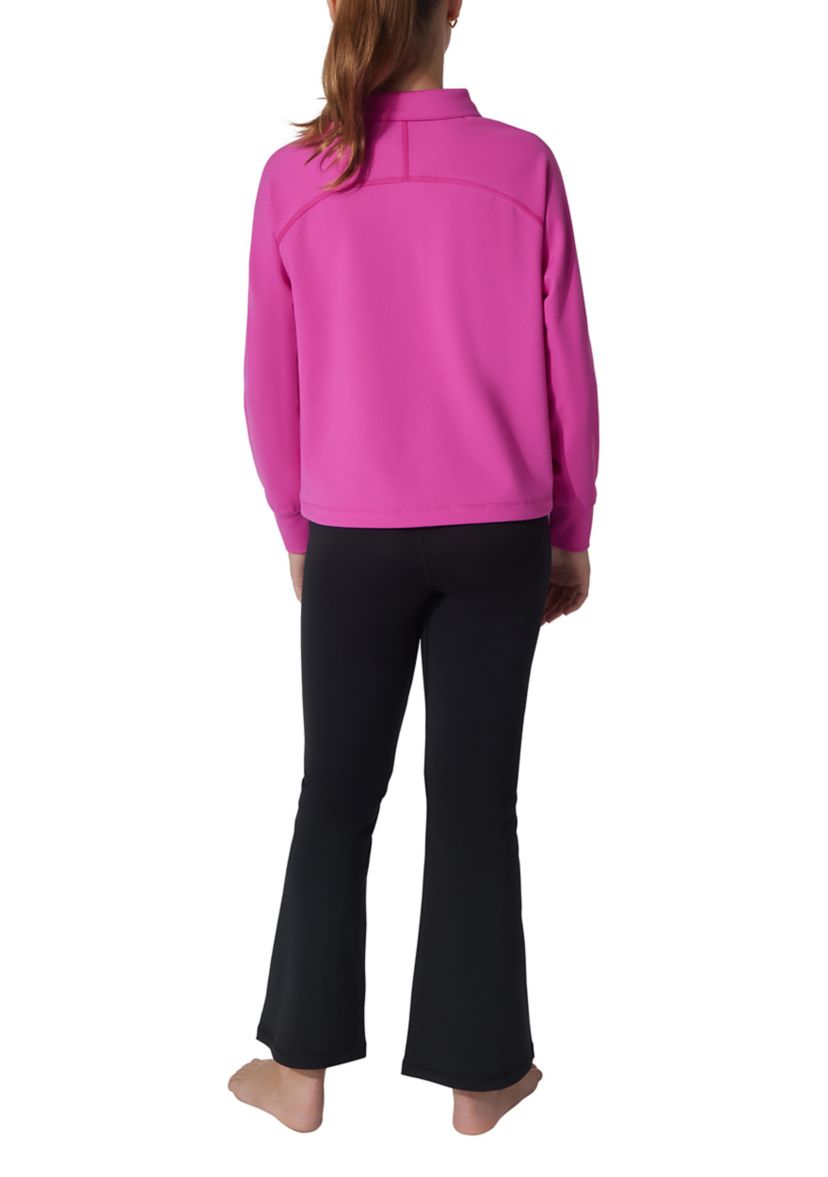 Girls 7-16 Lux Half Zip Chaser Flare Set