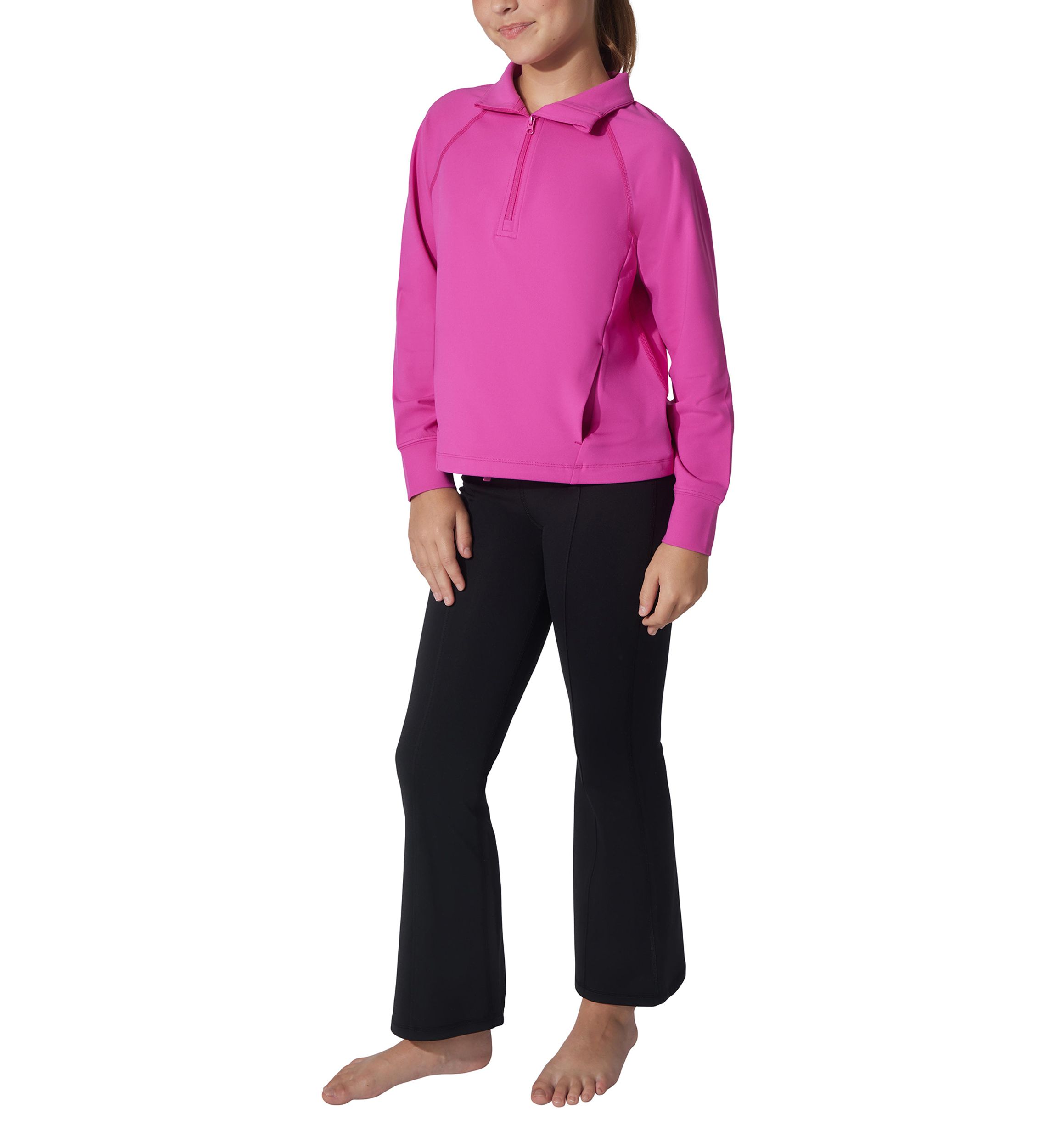 Girls 7-16 Lux Half Zip Chaser Flare Set