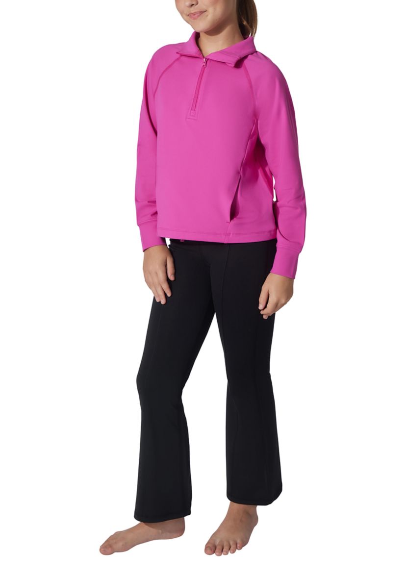 Girls 7-16 Lux Half Zip Chaser Flare Set