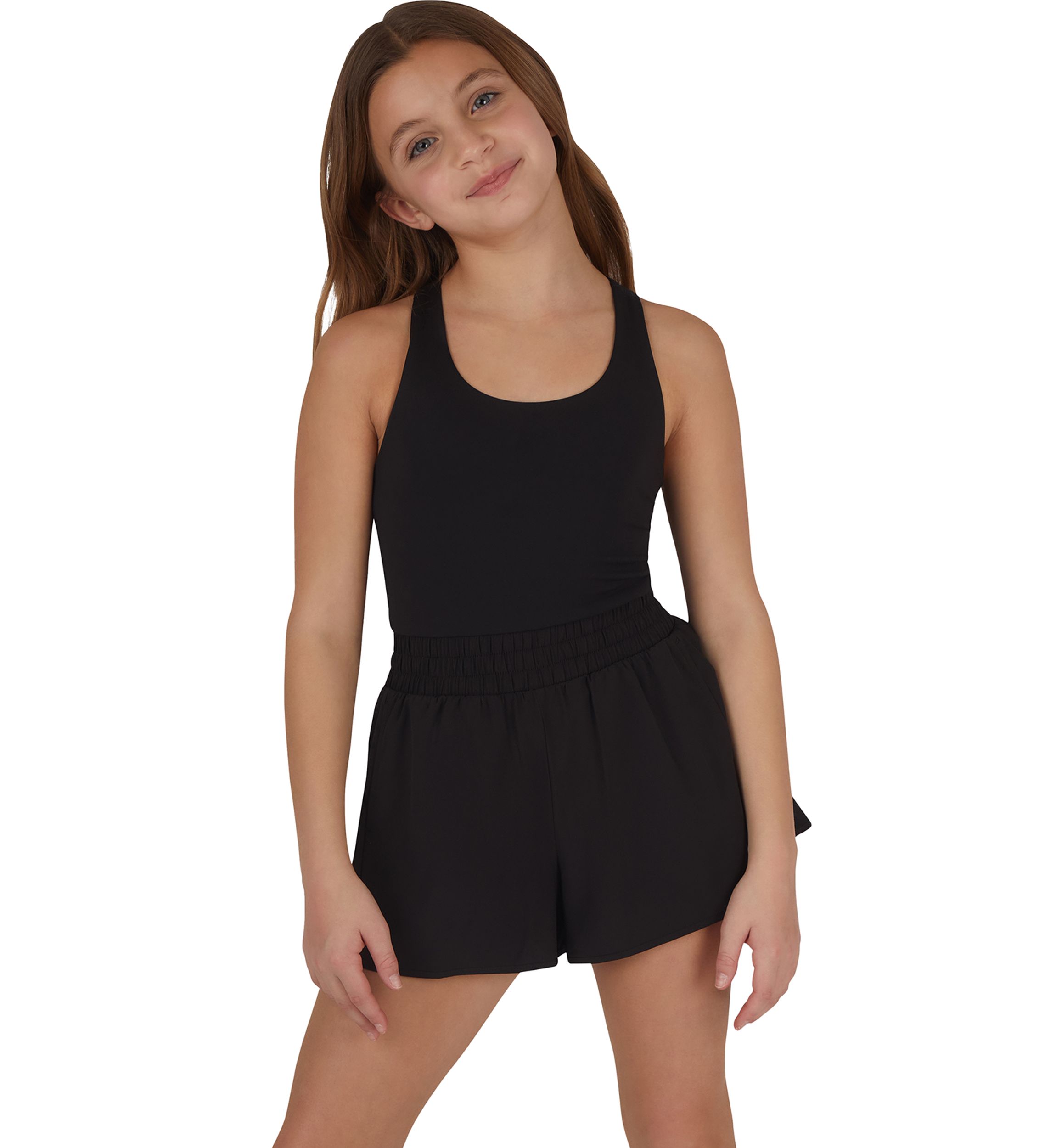 Girls 7-16 Tank Flutter Romper