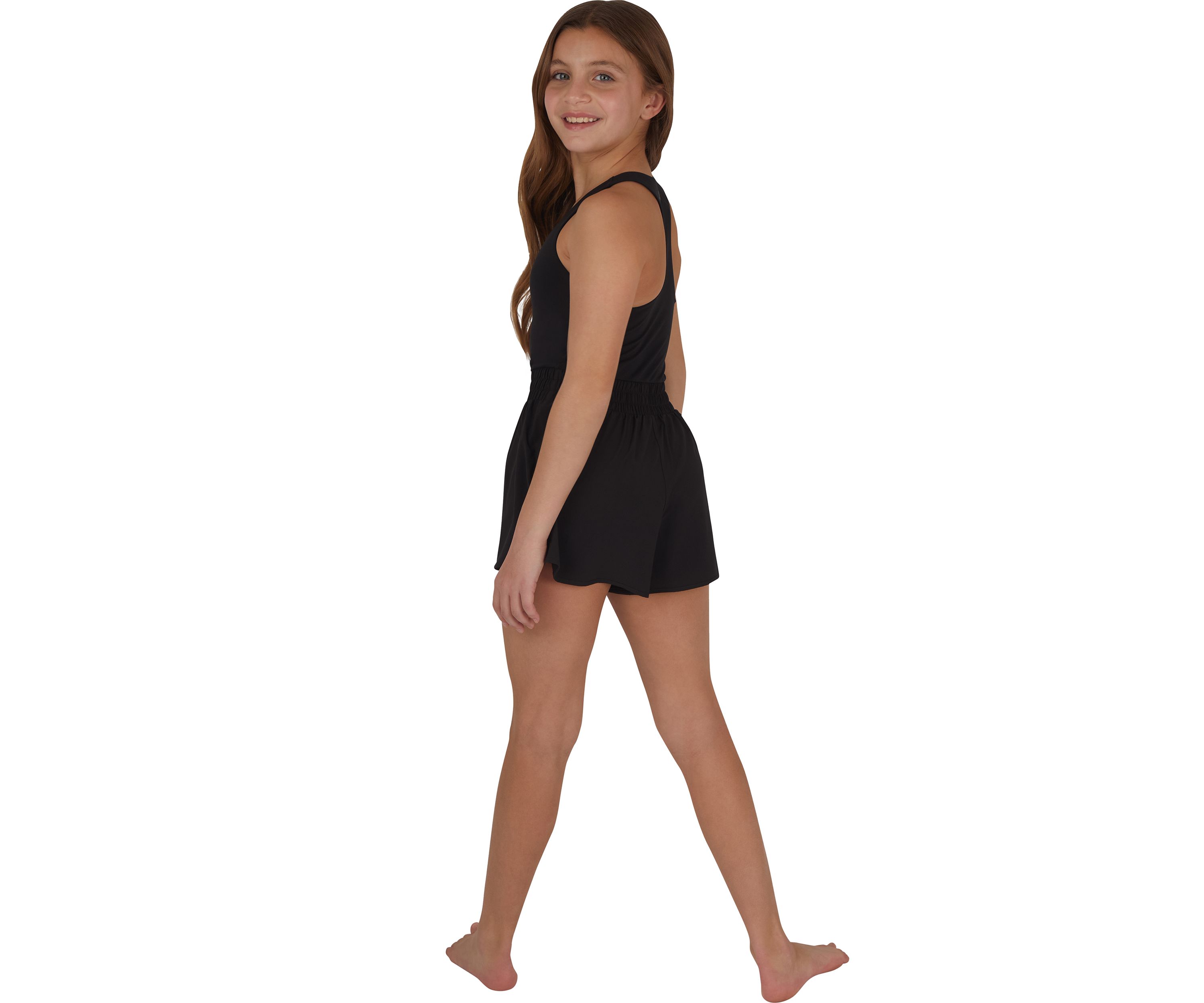 Girls 7-16 Tank Flutter Romper