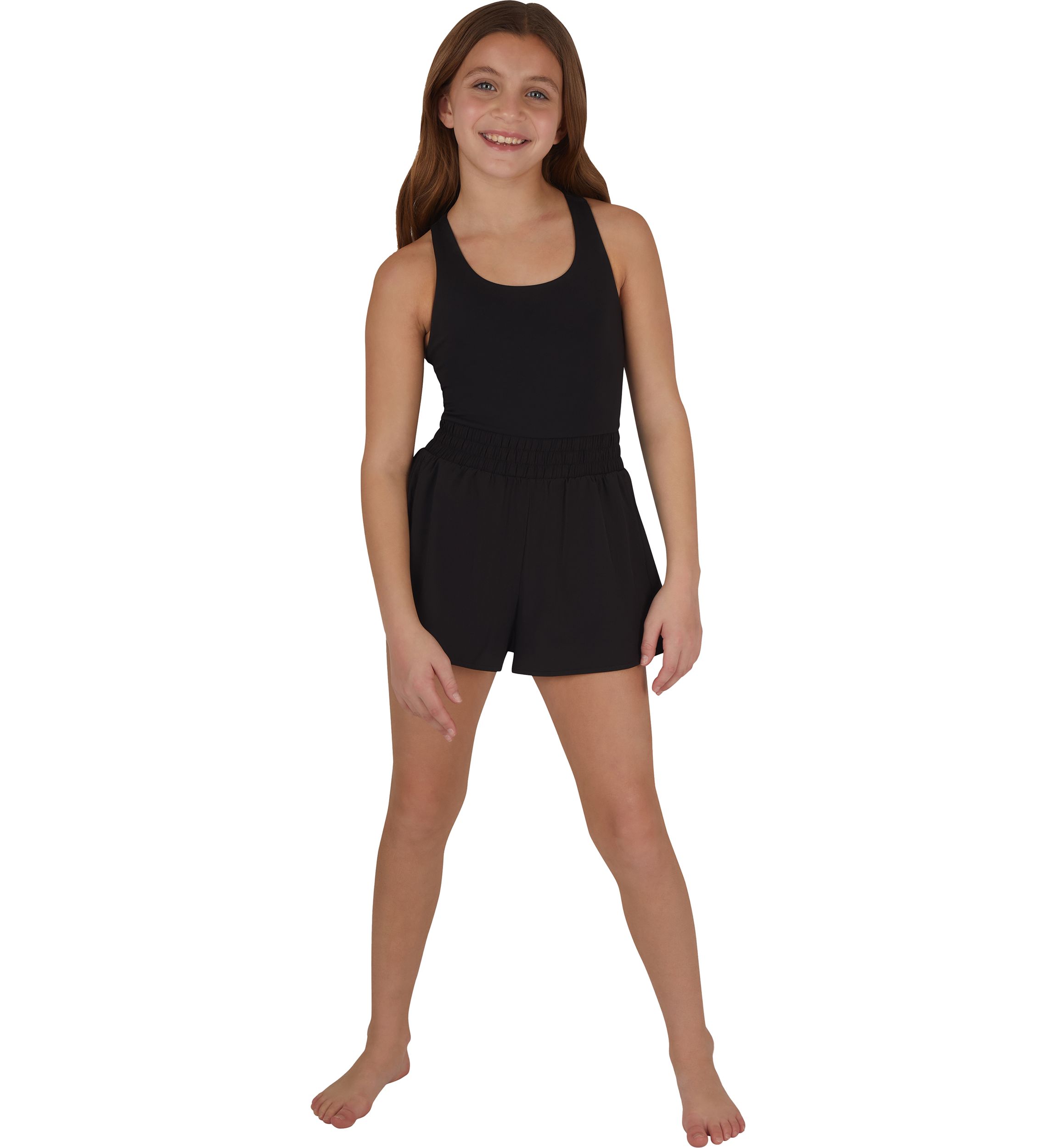 Girls 7-16 Tank Flutter Romper