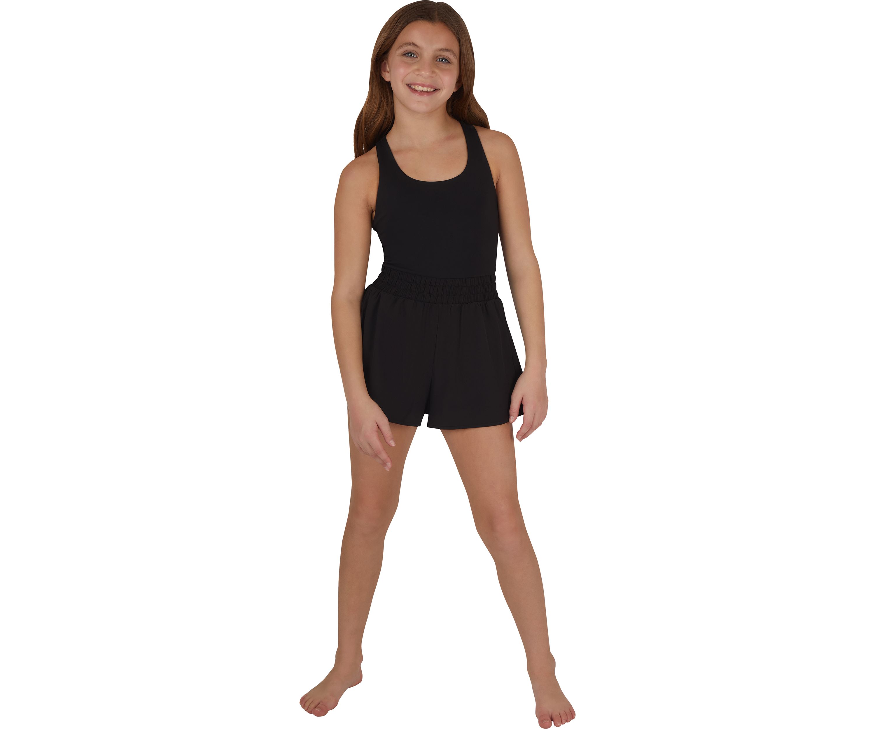 Girls 7-16 Tank Flutter Romper