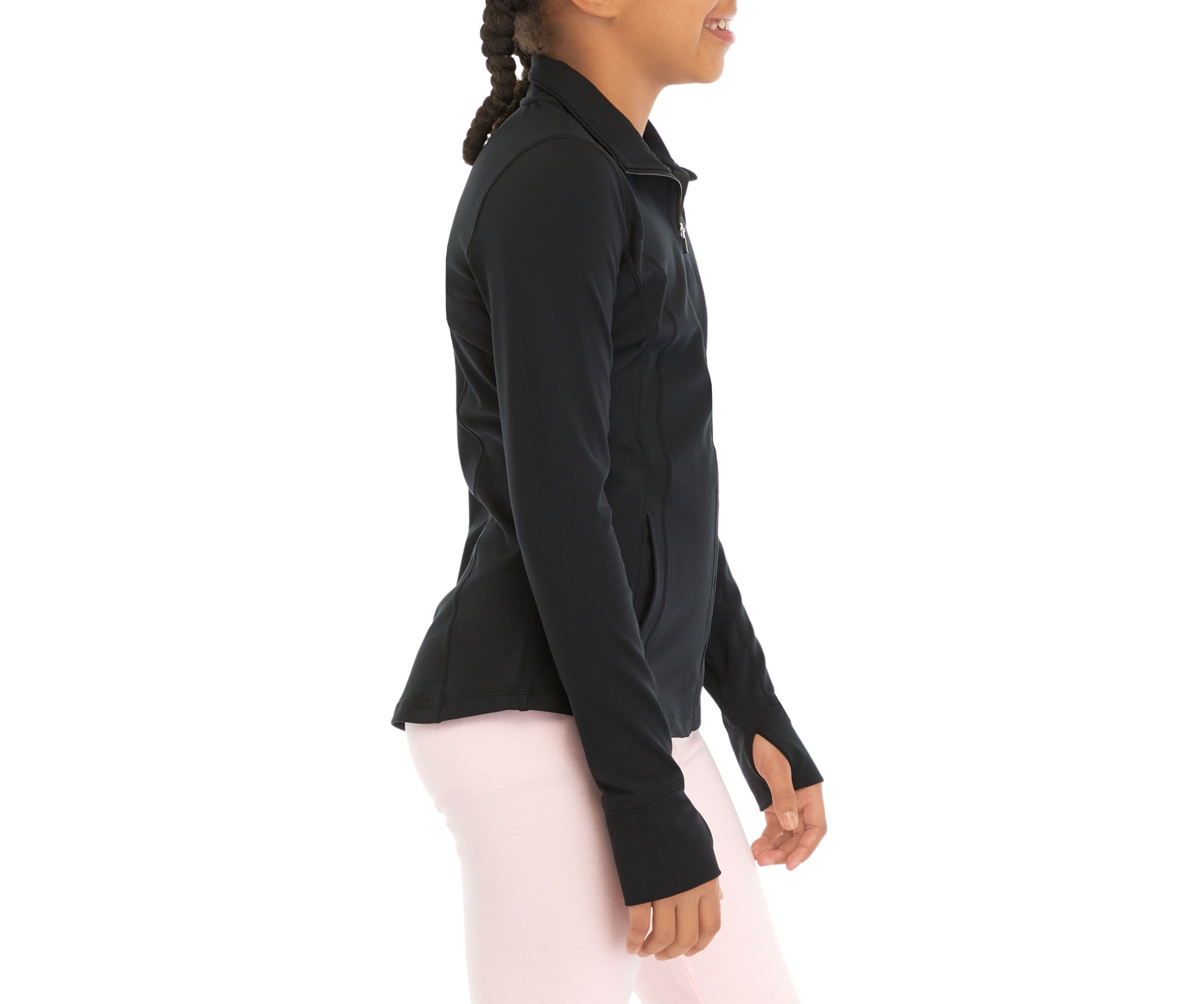 Girls 7-16 Long Sleeve Zip Front Jacket
