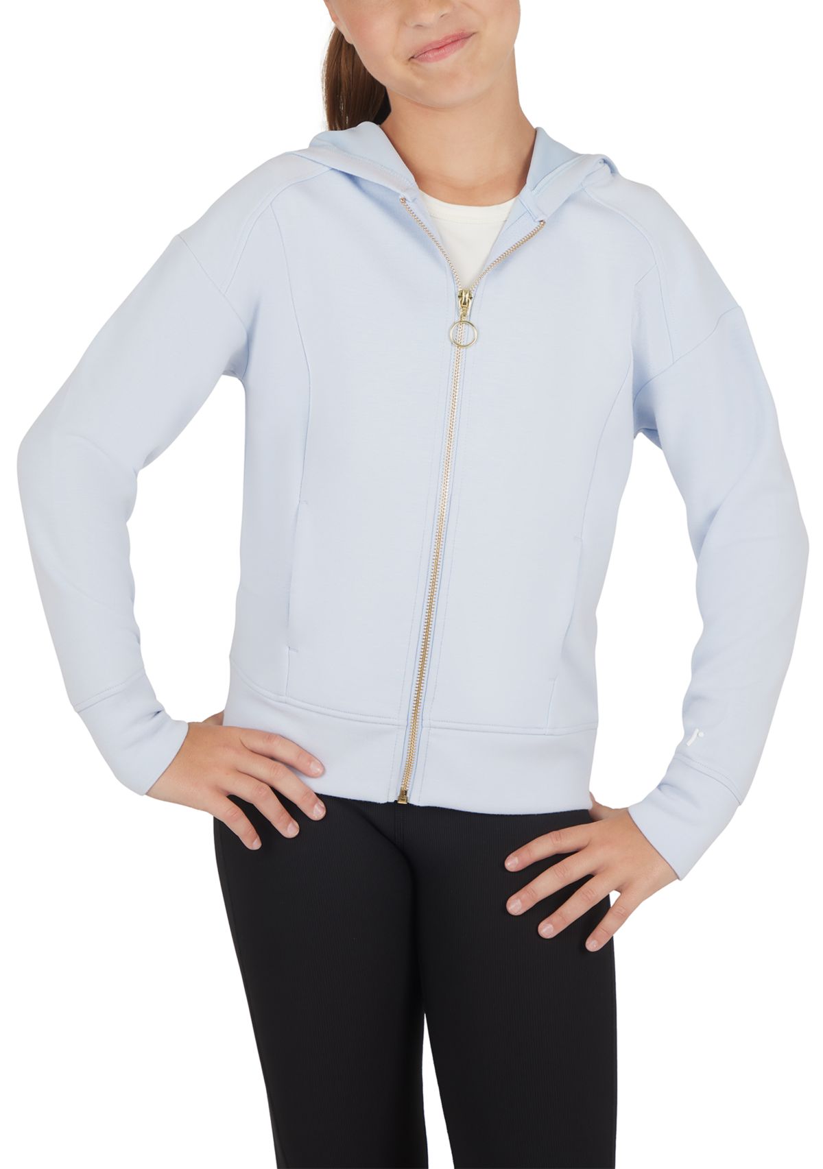Girls 7-16 Scuba Dahlia Front Zip Hoodie