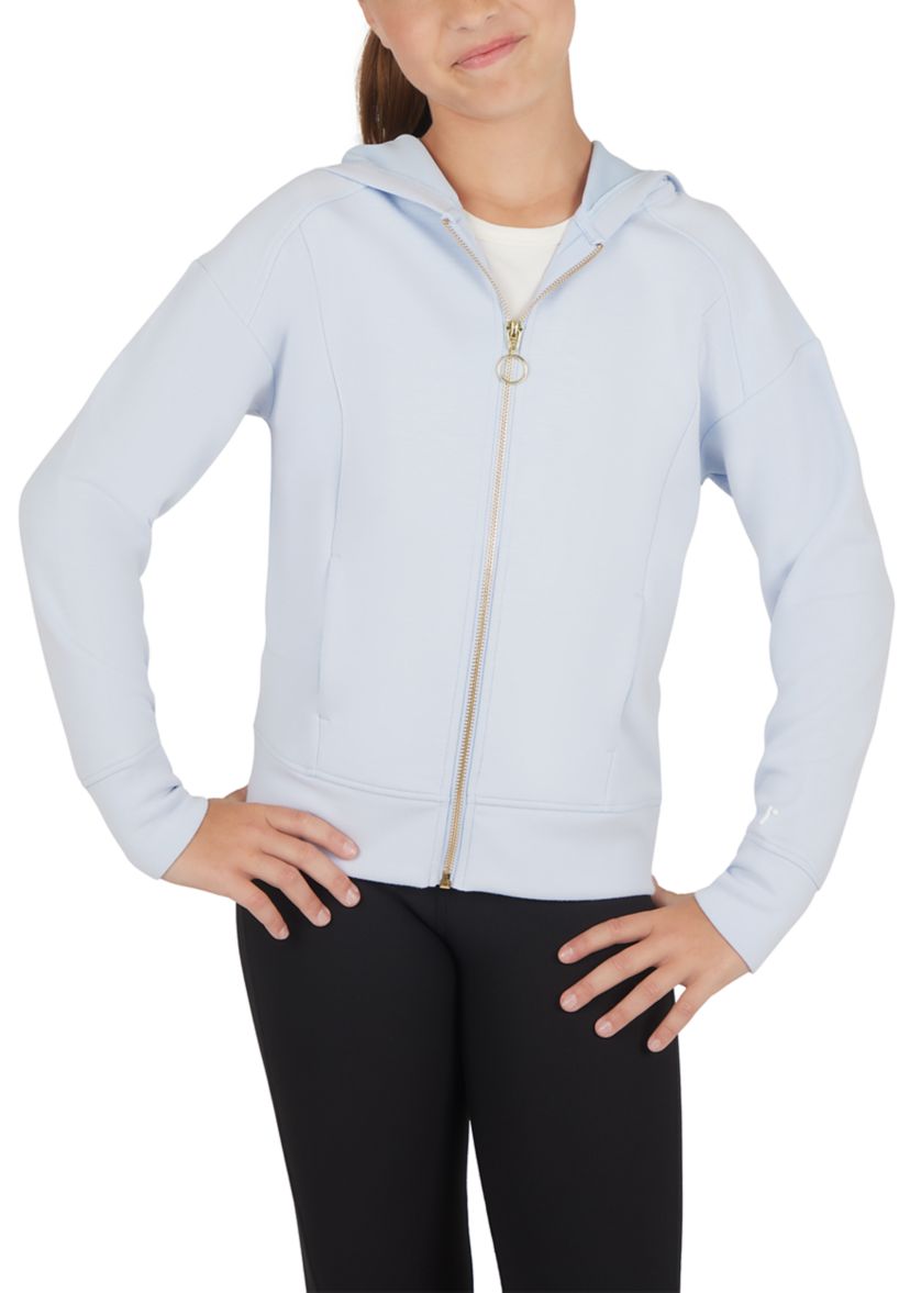 Girls 7-16 Scuba Dahlia Front Zip Hoodie