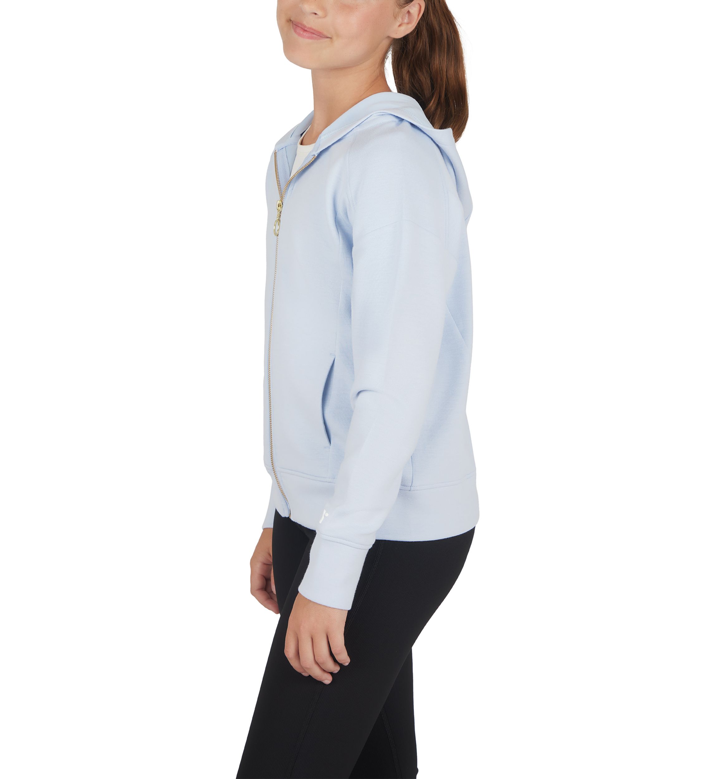 Girls 7-16 Scuba Dahlia Front Zip Hoodie