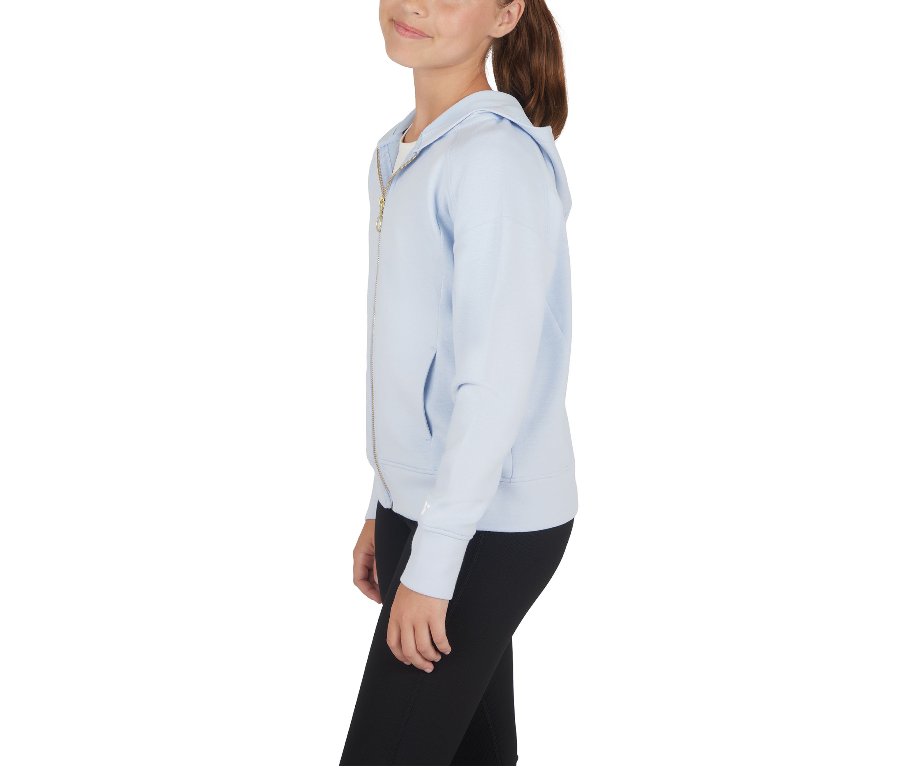 Girls 7-16 Scuba Dahlia Front Zip Hoodie