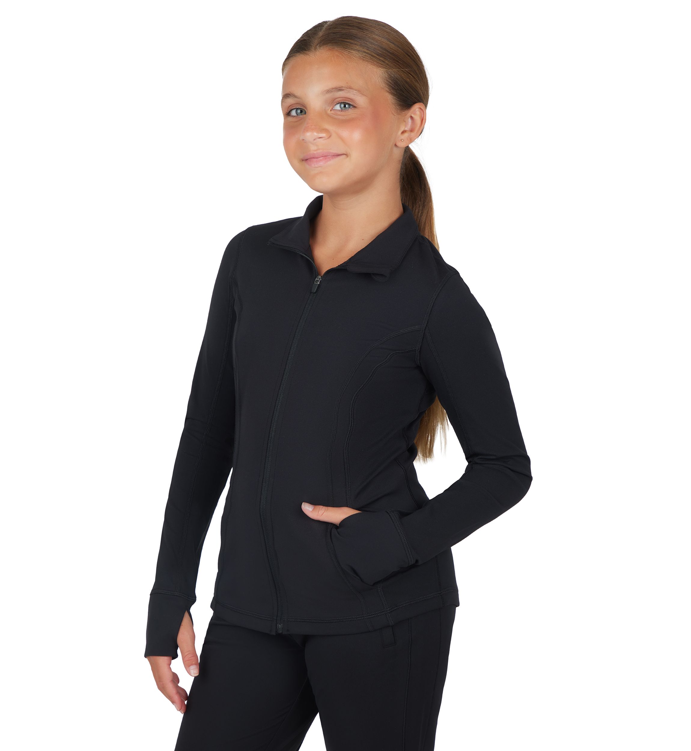 Girls 7-16 Performance Zip Up Jacket 
