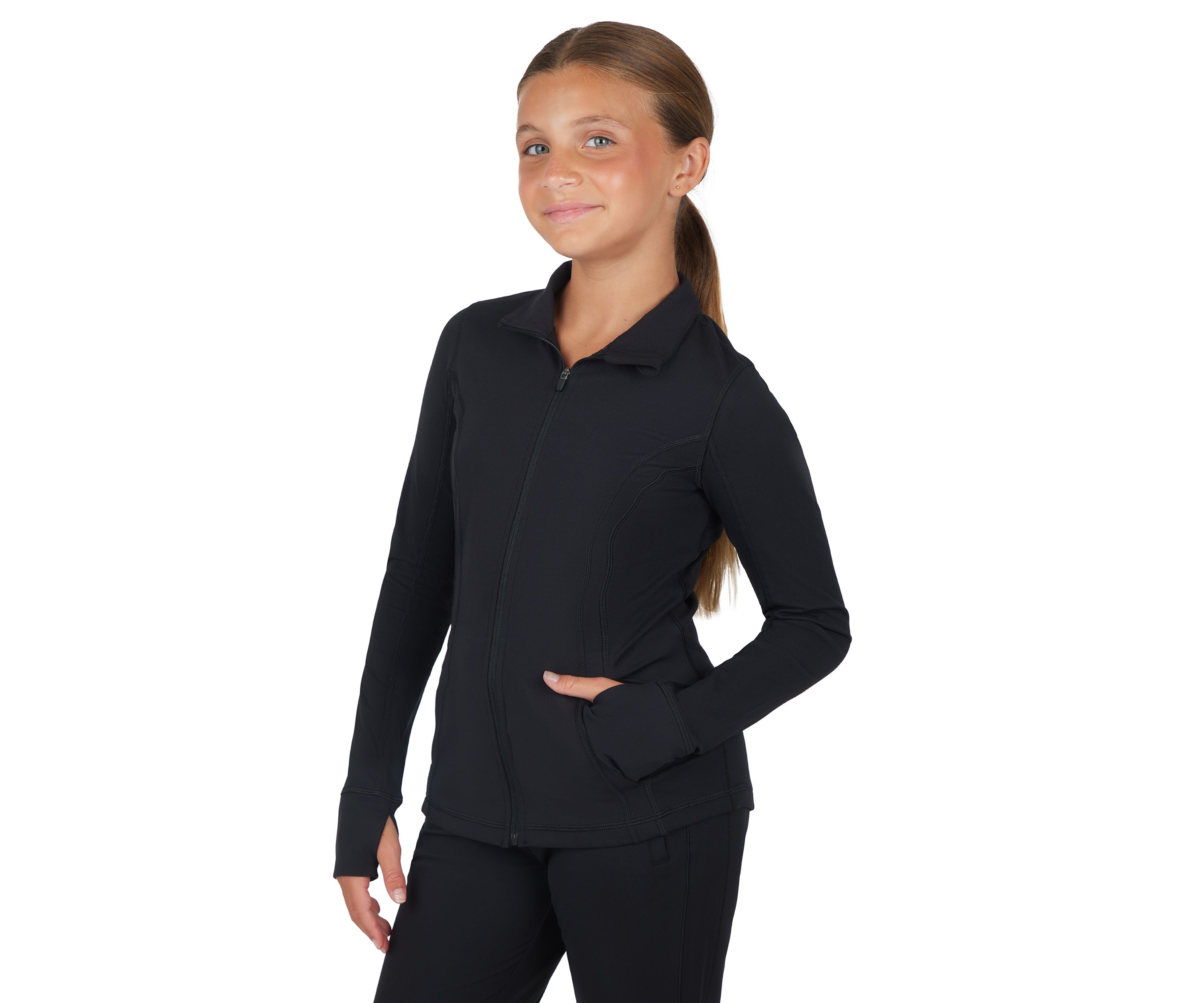 Girls 7-16 Performance Zip Up Jacket 