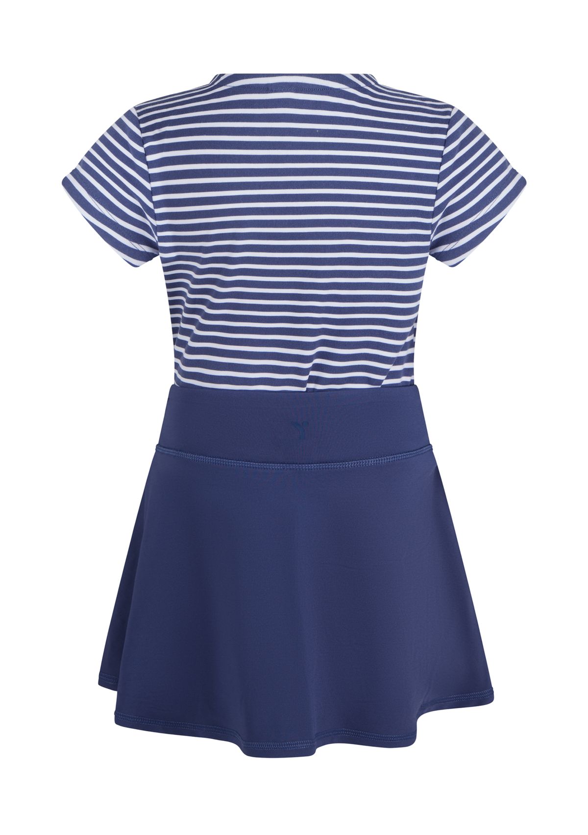 Girls 4-6x Jersey Stripe T-Shirt to Crossover Skirt Dress with Scrunchie