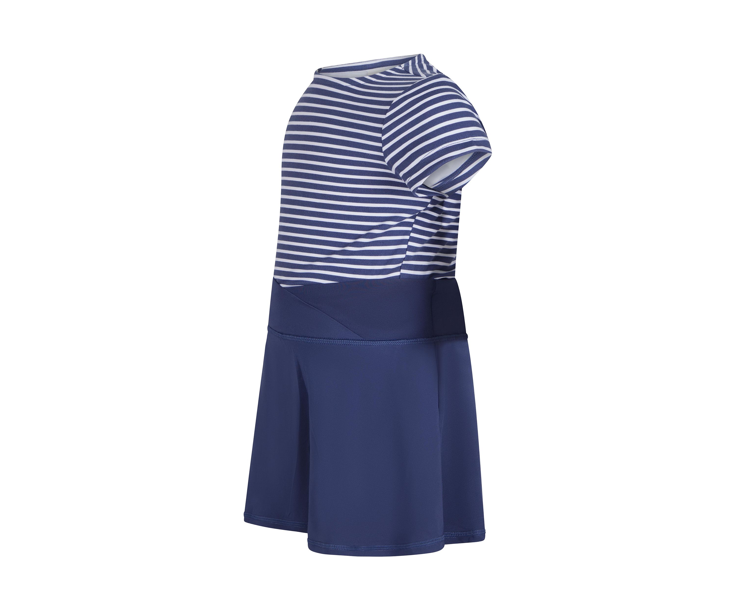 Girls 4-6x Jersey Stripe T-Shirt to Crossover Skirt Dress with Scrunchie