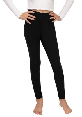 Girls 90 Degrees Black Leggings