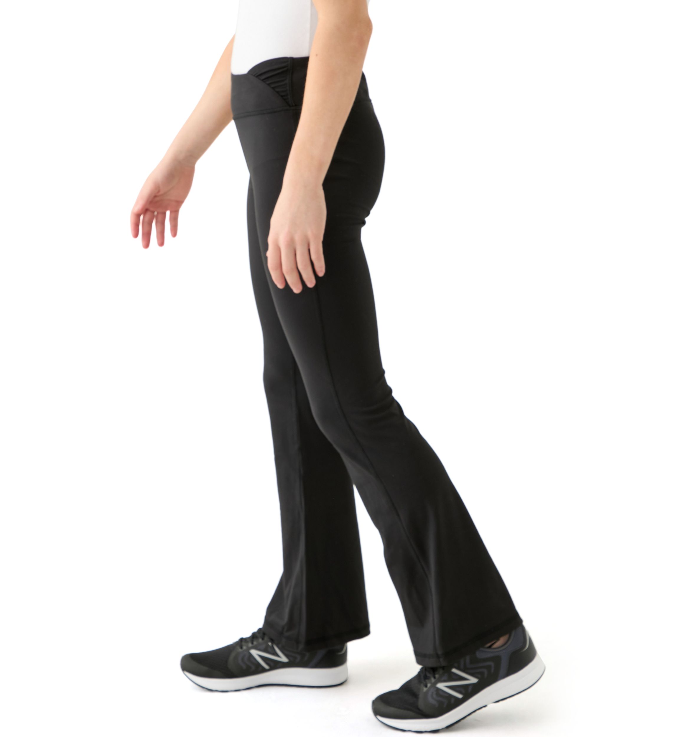 Girls 7-16 High Rise Ruched Flared Pants