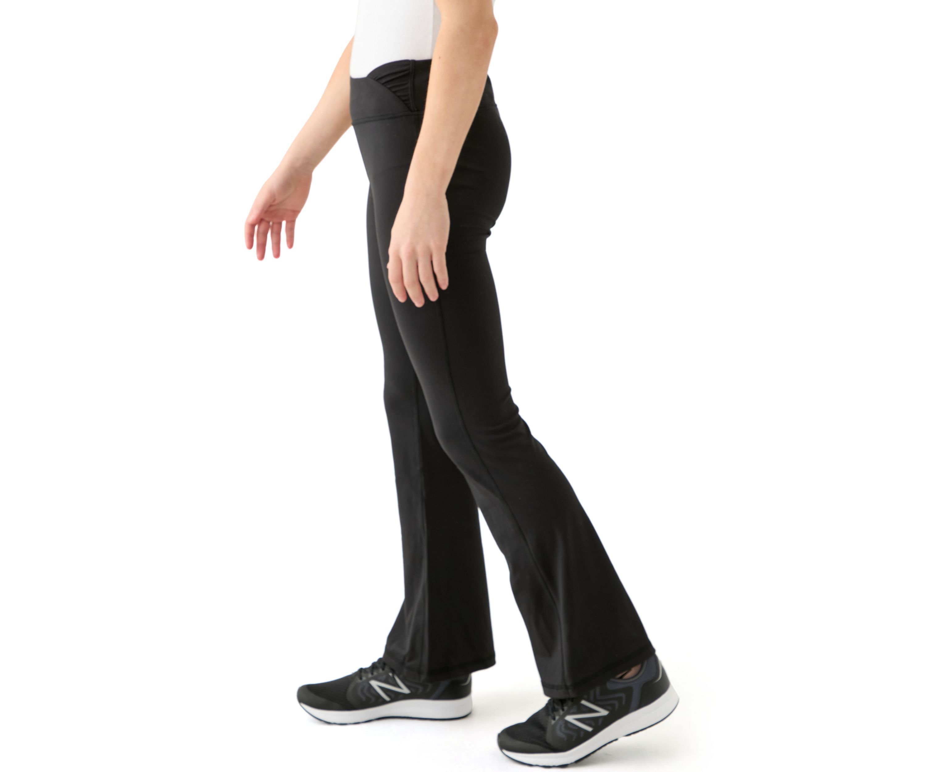 Girls 7-16 High Rise Ruched Flared Pants