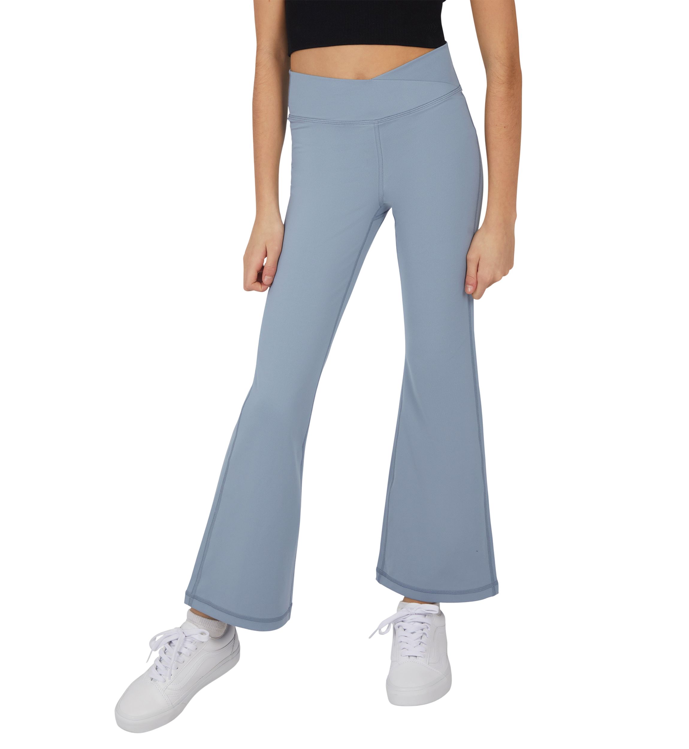Girls 7-16 Crossover Waist Flare Pants