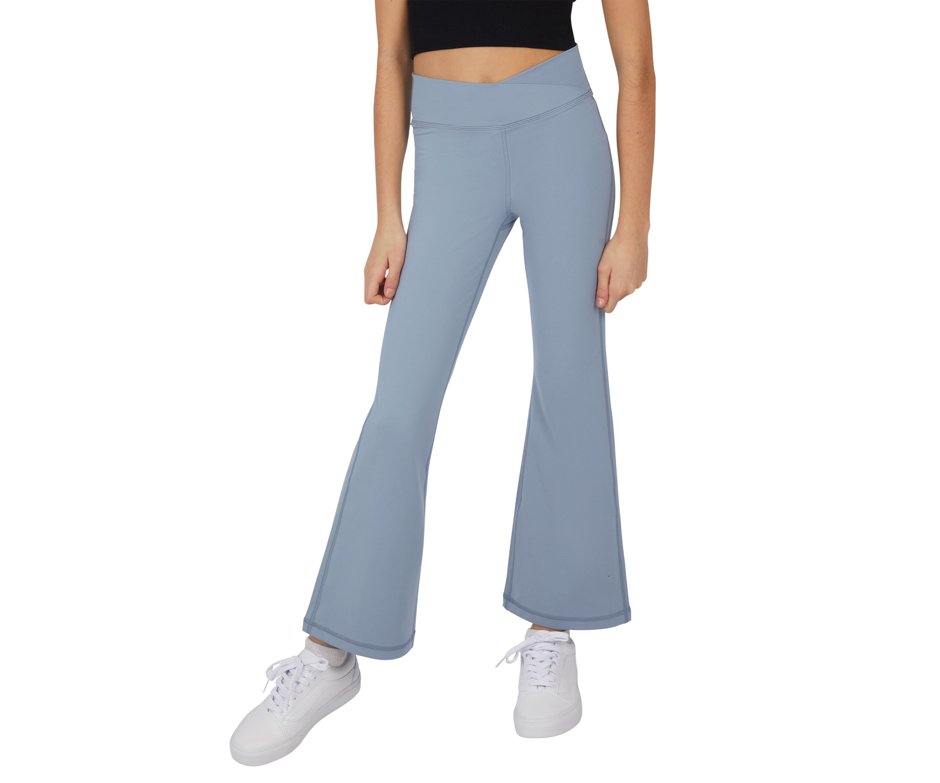 Girls 7-16 Crossover Waist Flare Pants