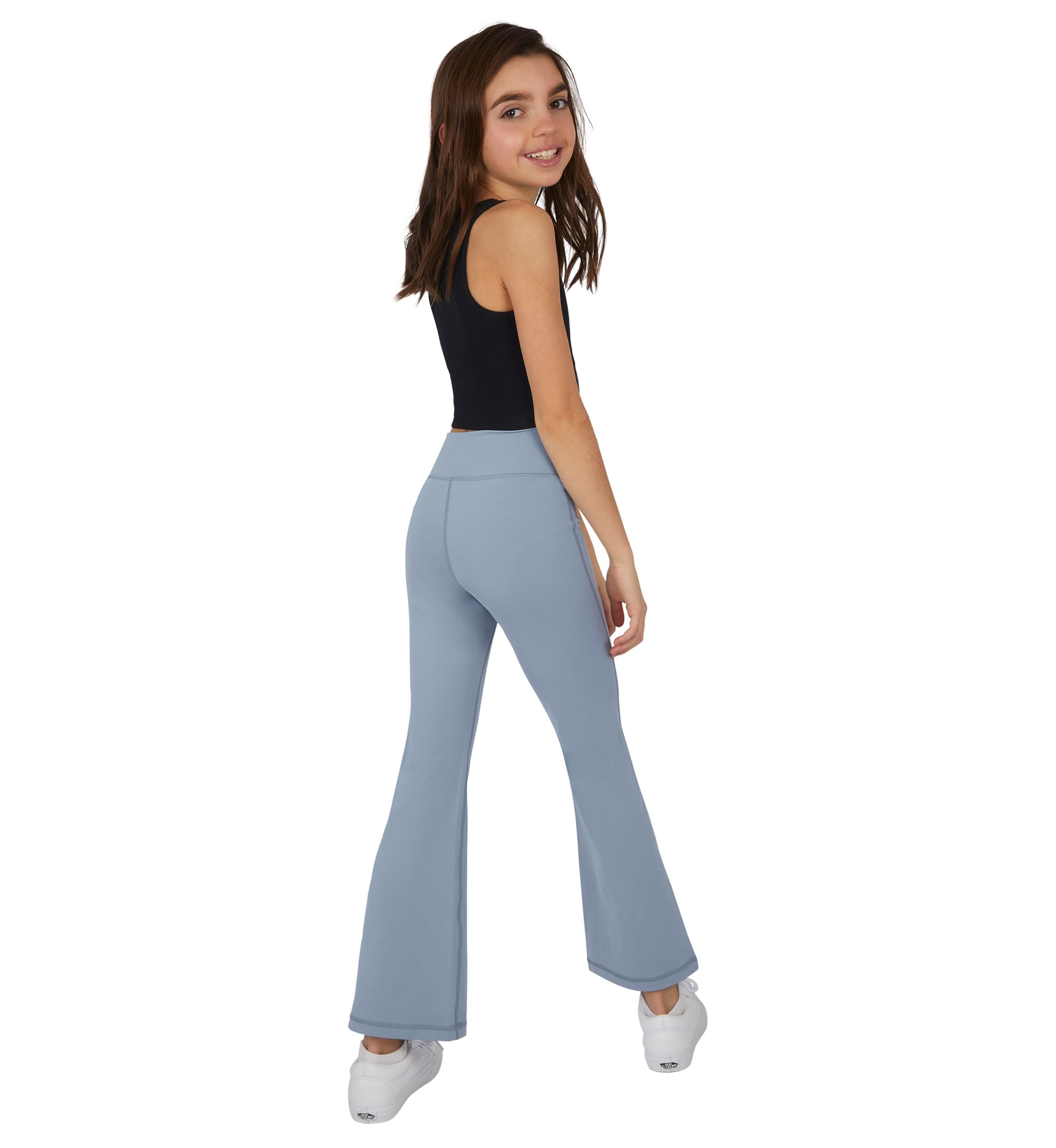 Girls 7-16 Crossover Waist Flare Pants
