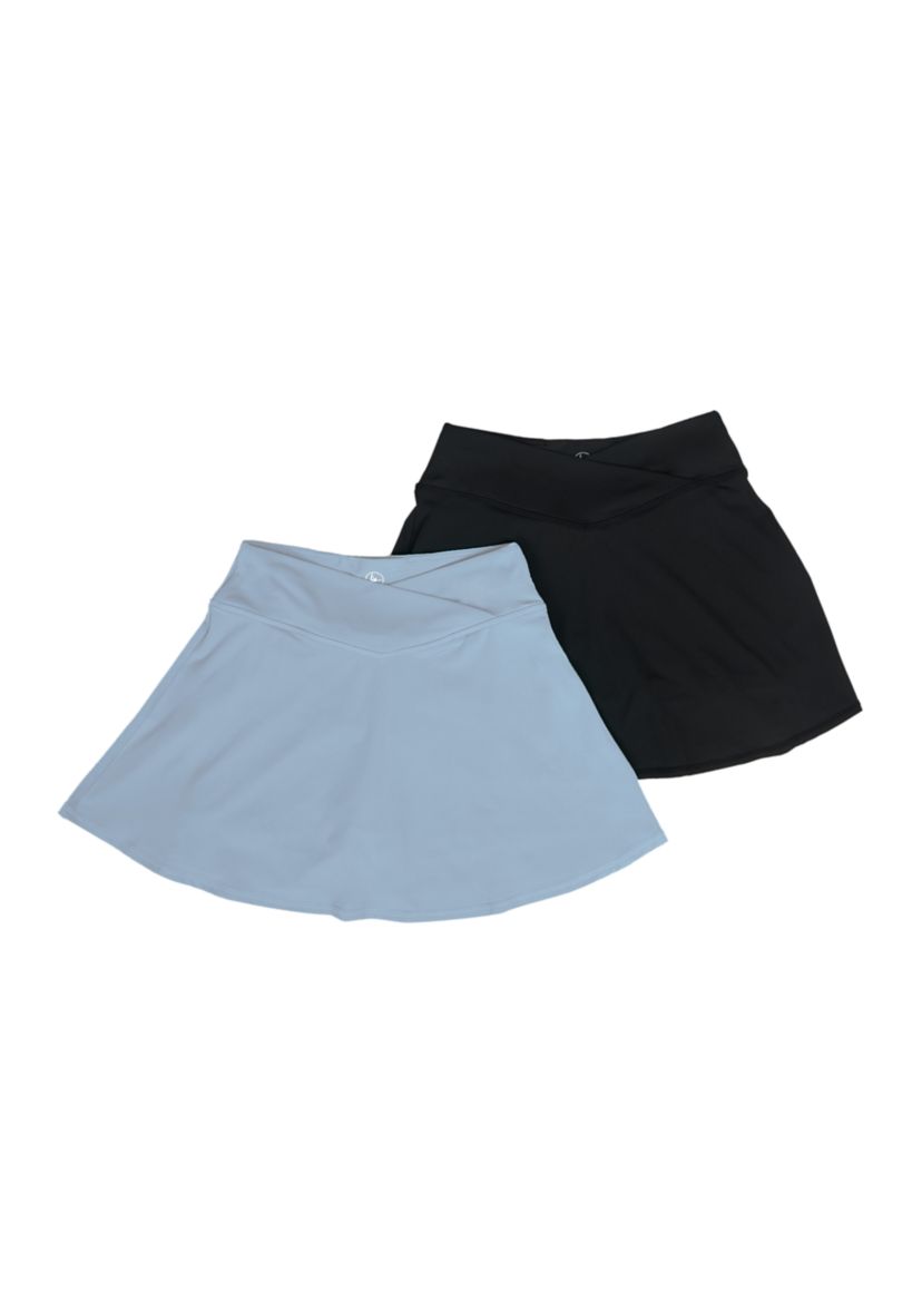 Girls 7-16 Crossover Waist Skort - 2 Pack