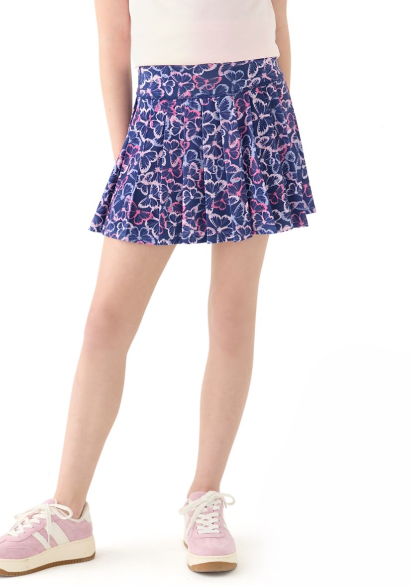 Girls 7-16 Jersey Infinity Pleated Printed Skort