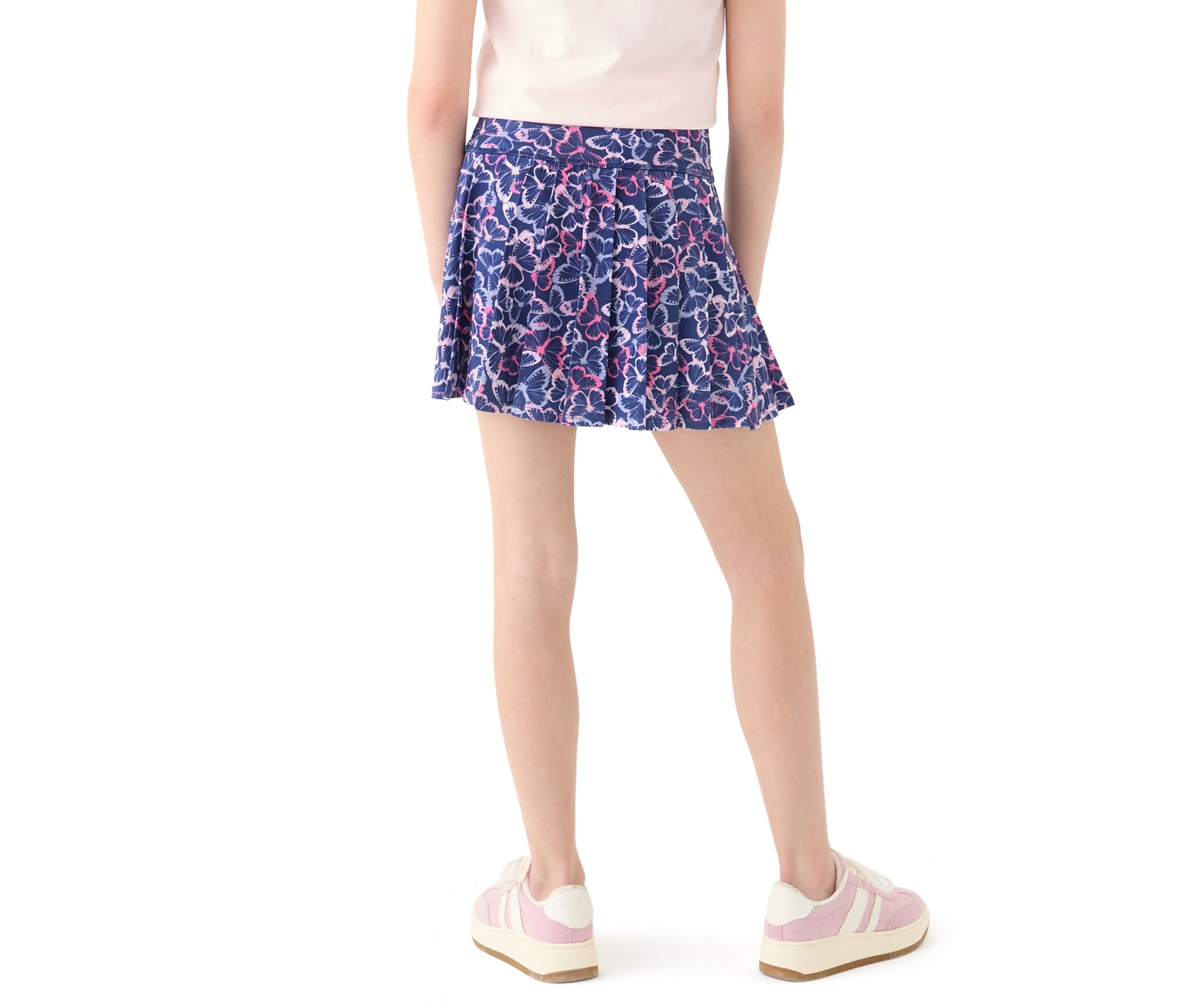 Girls 7-16 Jersey Infinity Pleated Printed Skort