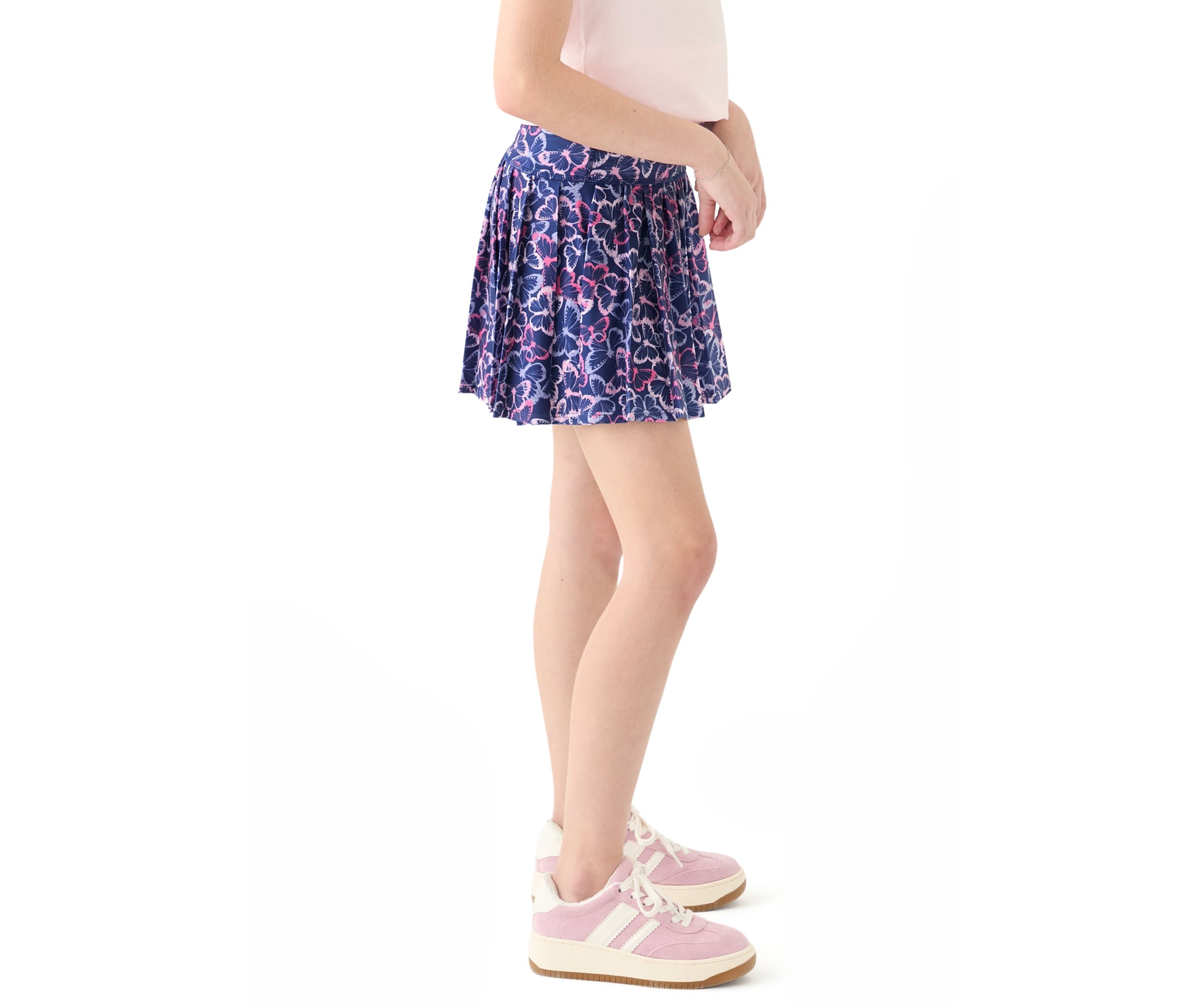 Girls 7-16 Jersey Infinity Pleated Printed Skort