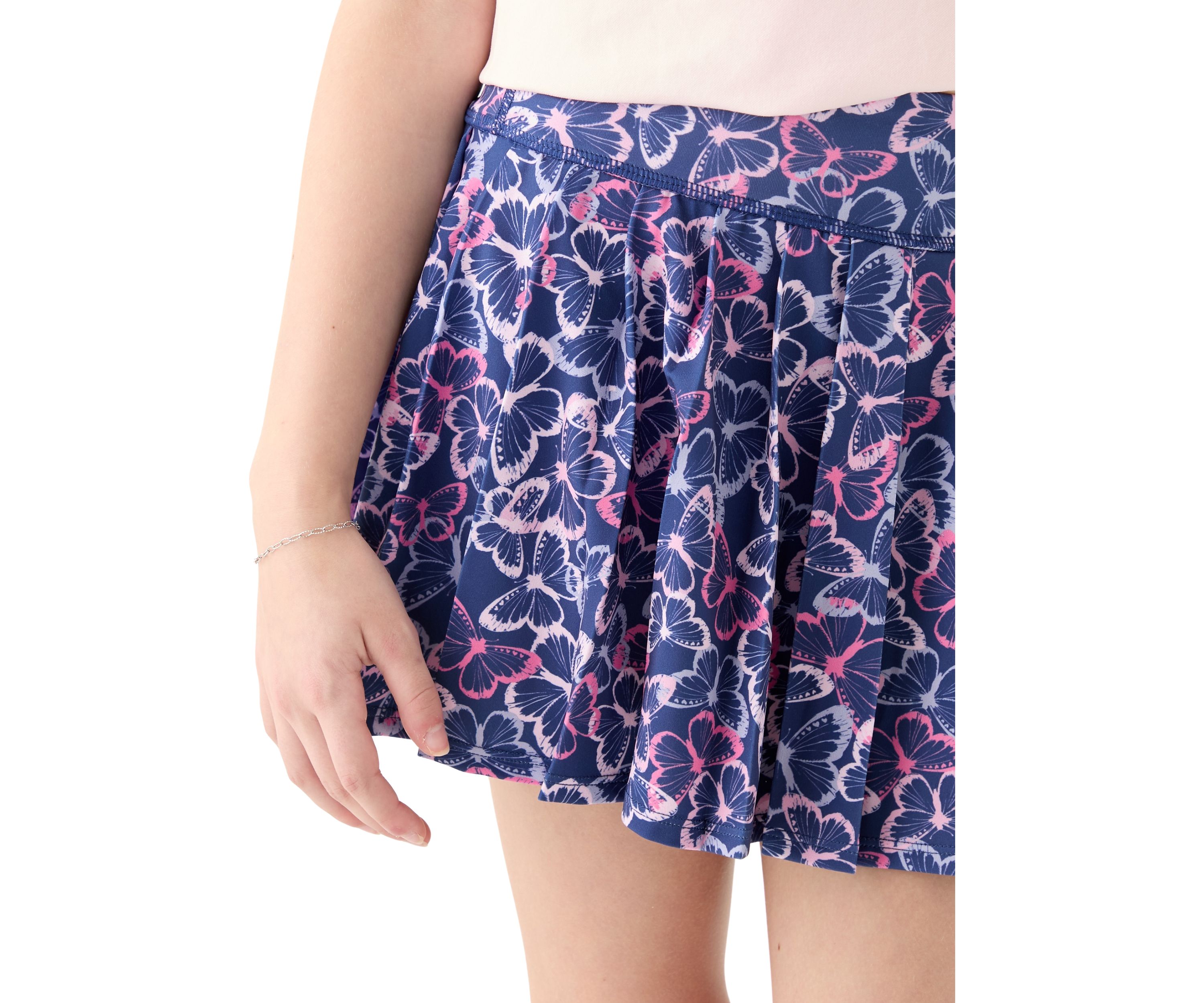 Girls 7-16 Jersey Infinity Pleated Printed Skort