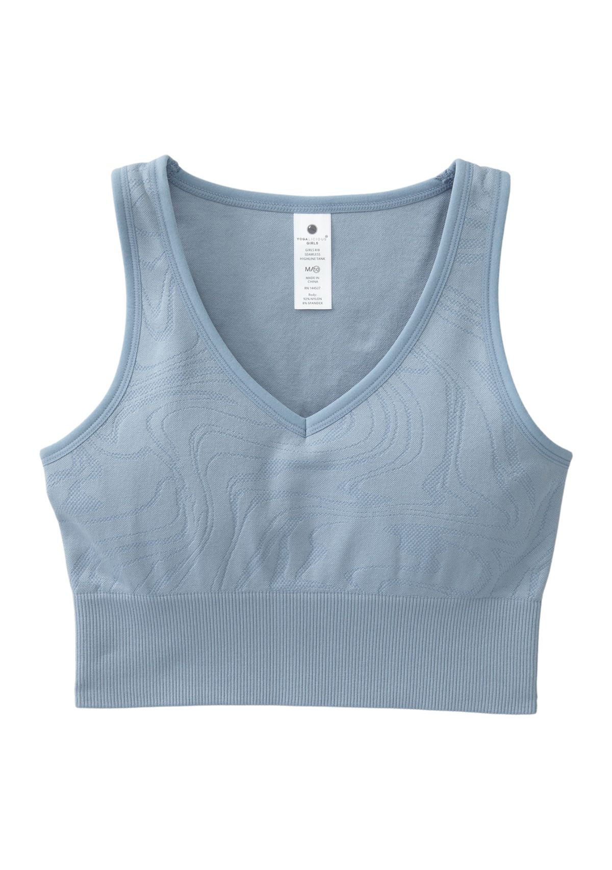 Girls 7-16 Seamless Ribbed V-Neck Cropped Tank Top