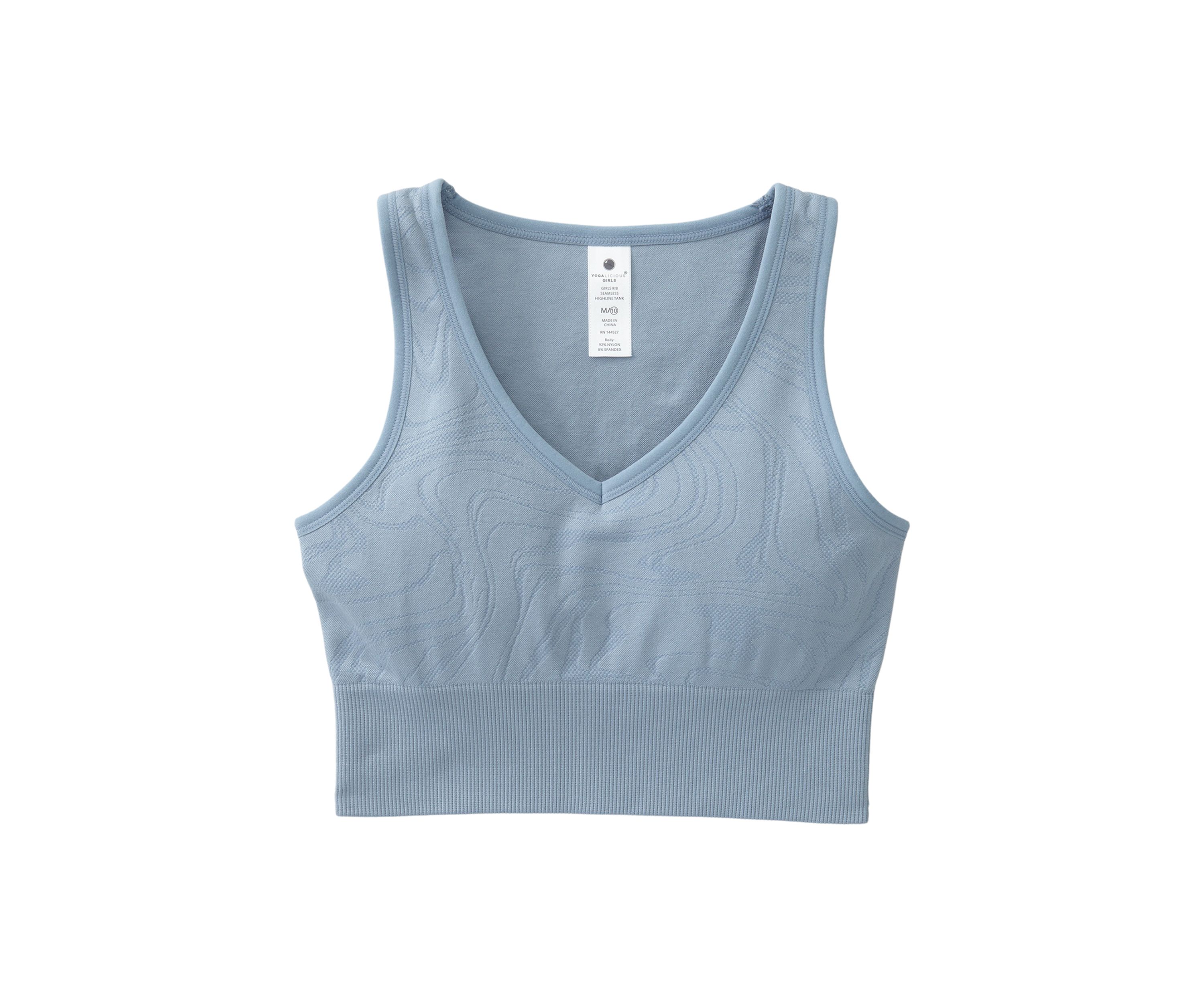 Girls 7-16 Seamless Ribbed V-Neck Cropped Tank Top