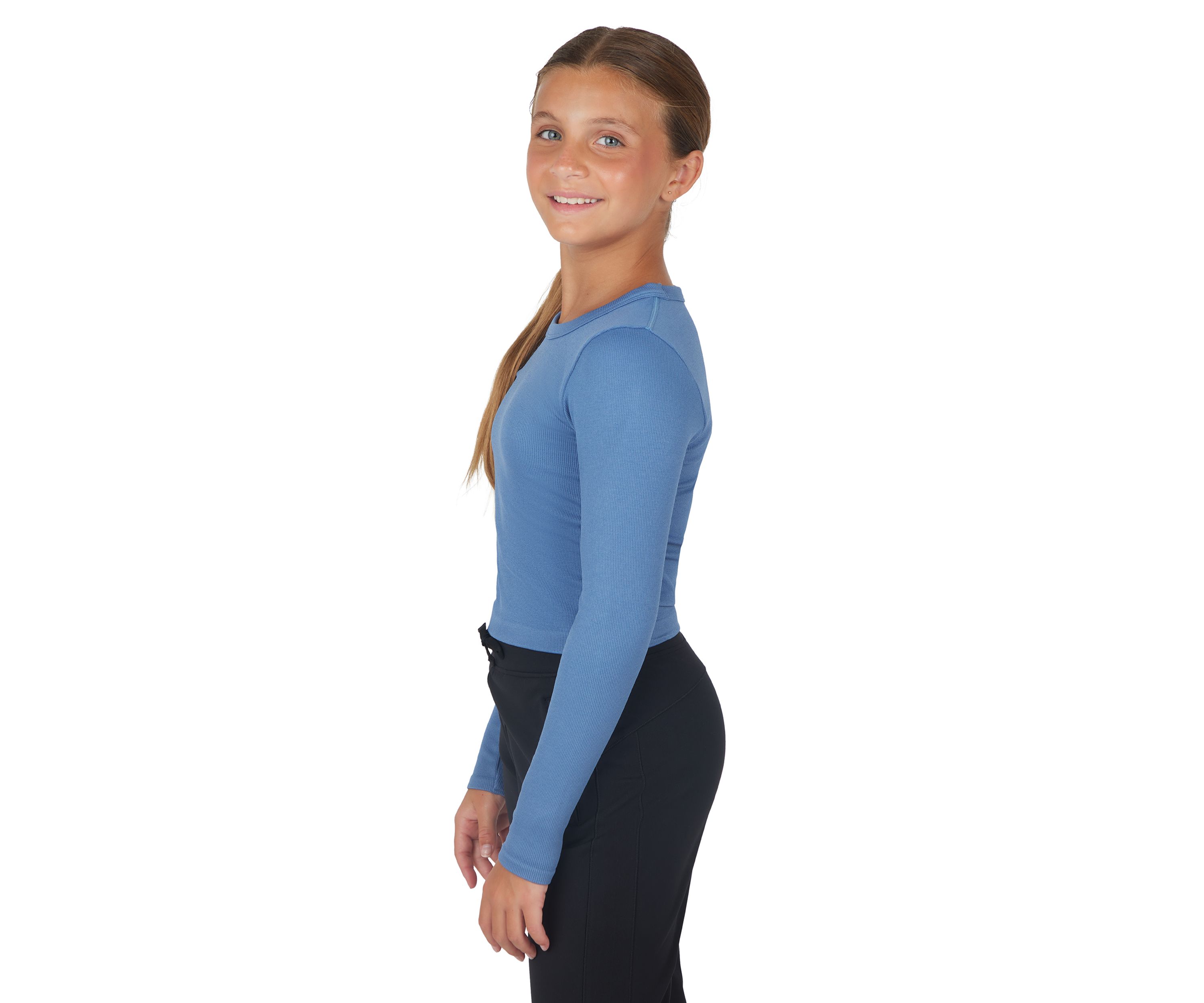 Girls 7-16 Long Sleeve Seamless T-Shirt 