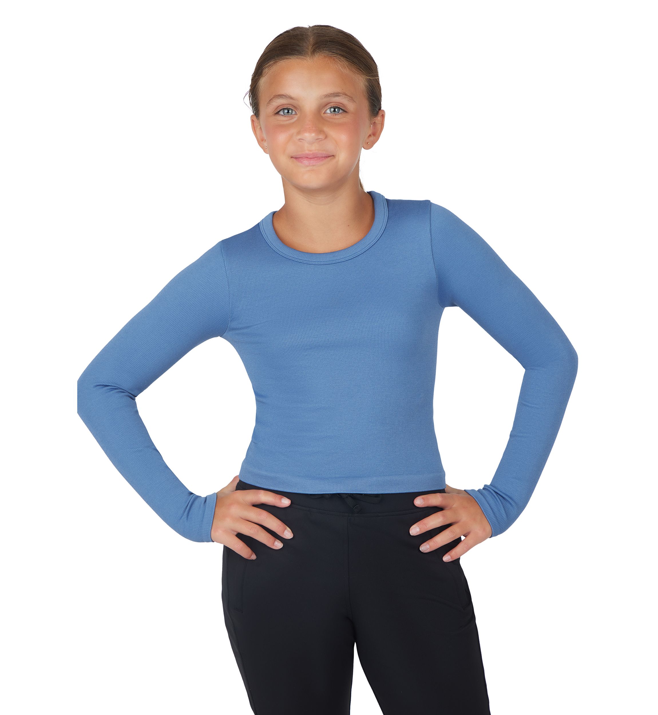 Girls 7-16 Long Sleeve Seamless T-Shirt 