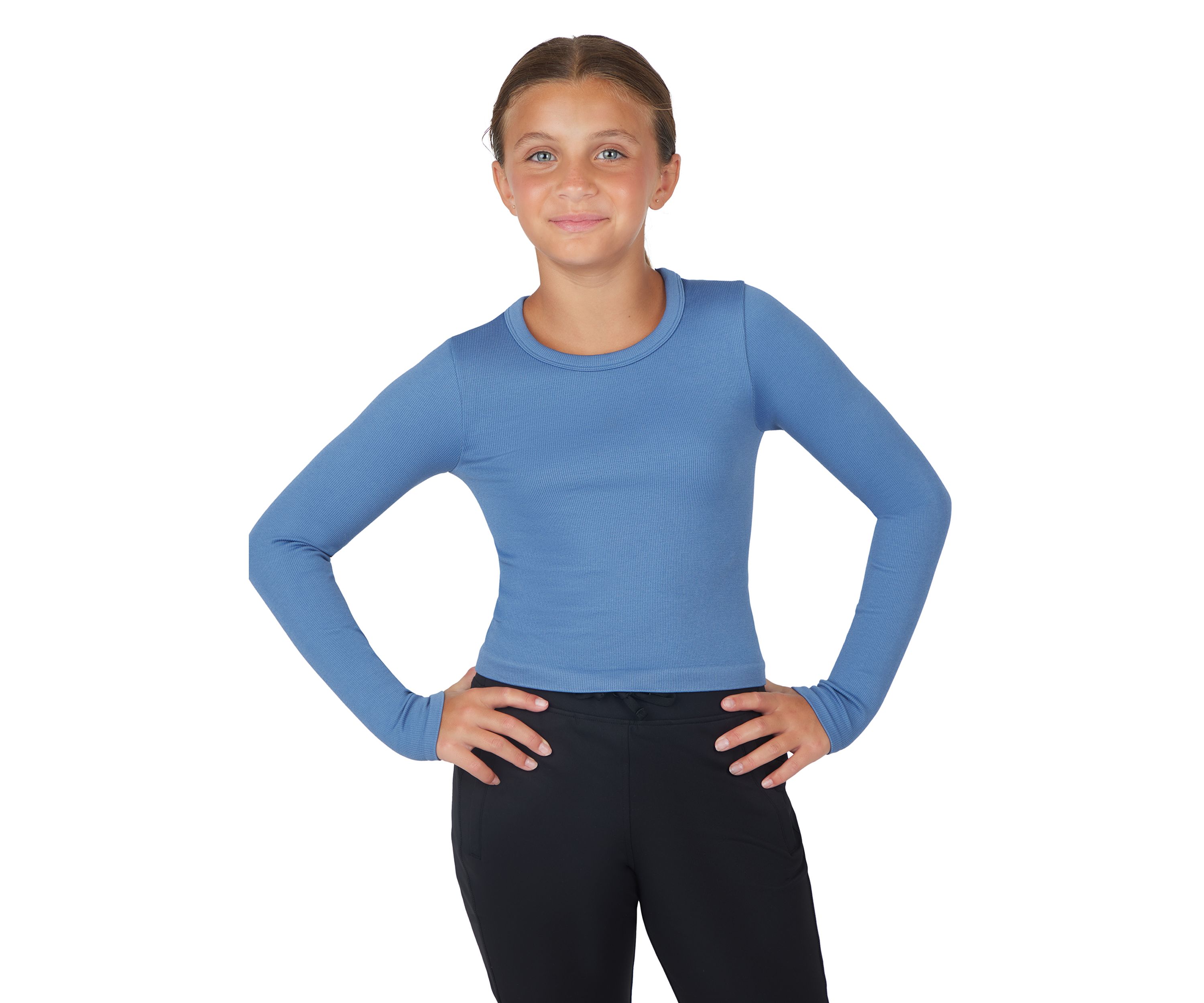 Girls 7-16 Long Sleeve Seamless T-Shirt 