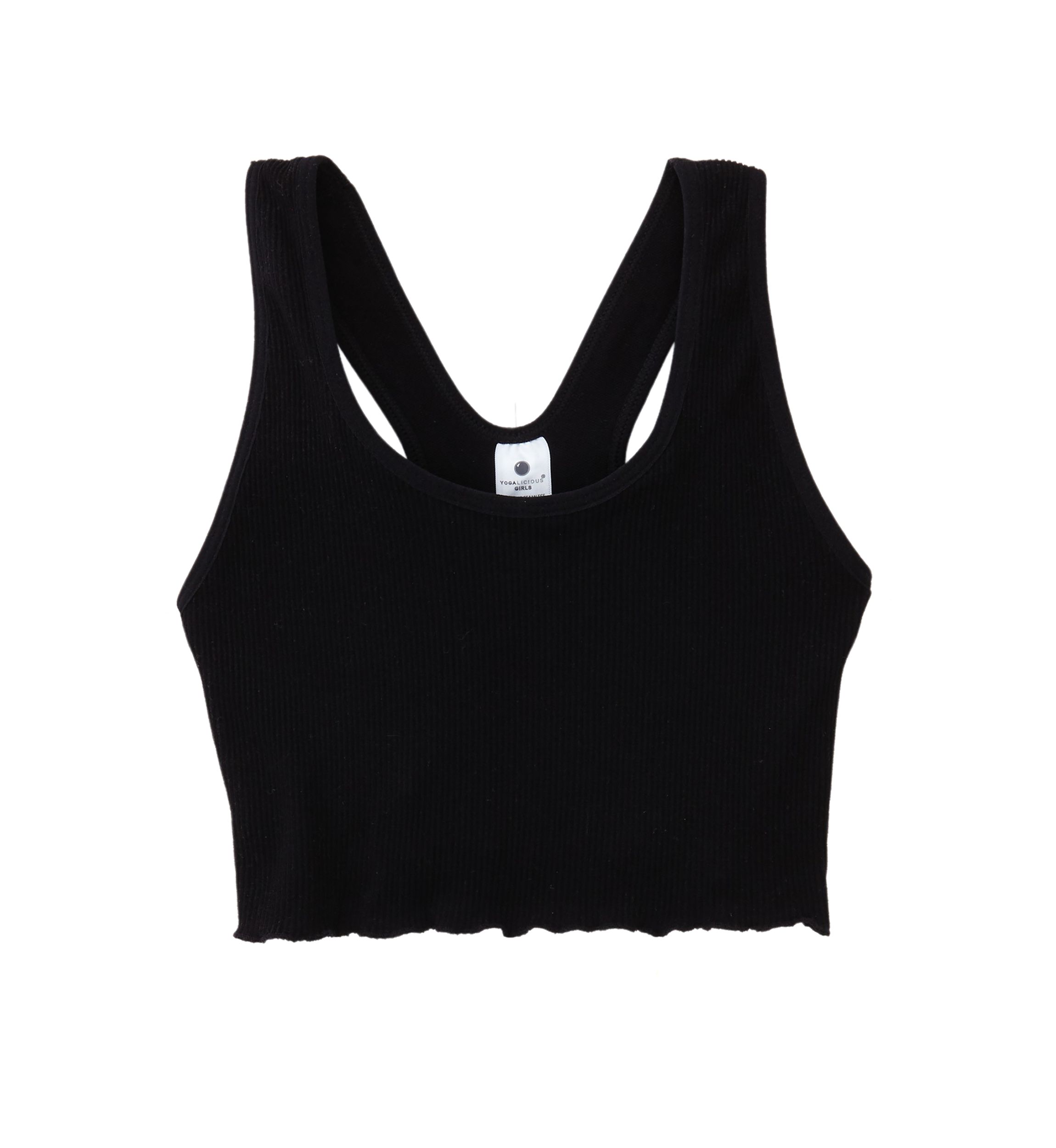 Girls 7-16 Seamless Rib Lettuce Edge Racerback Tank Top