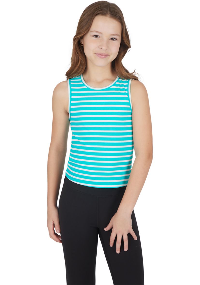 Girls 7-16 Heavenly Rib Yarn Dyed Striped Tank Top