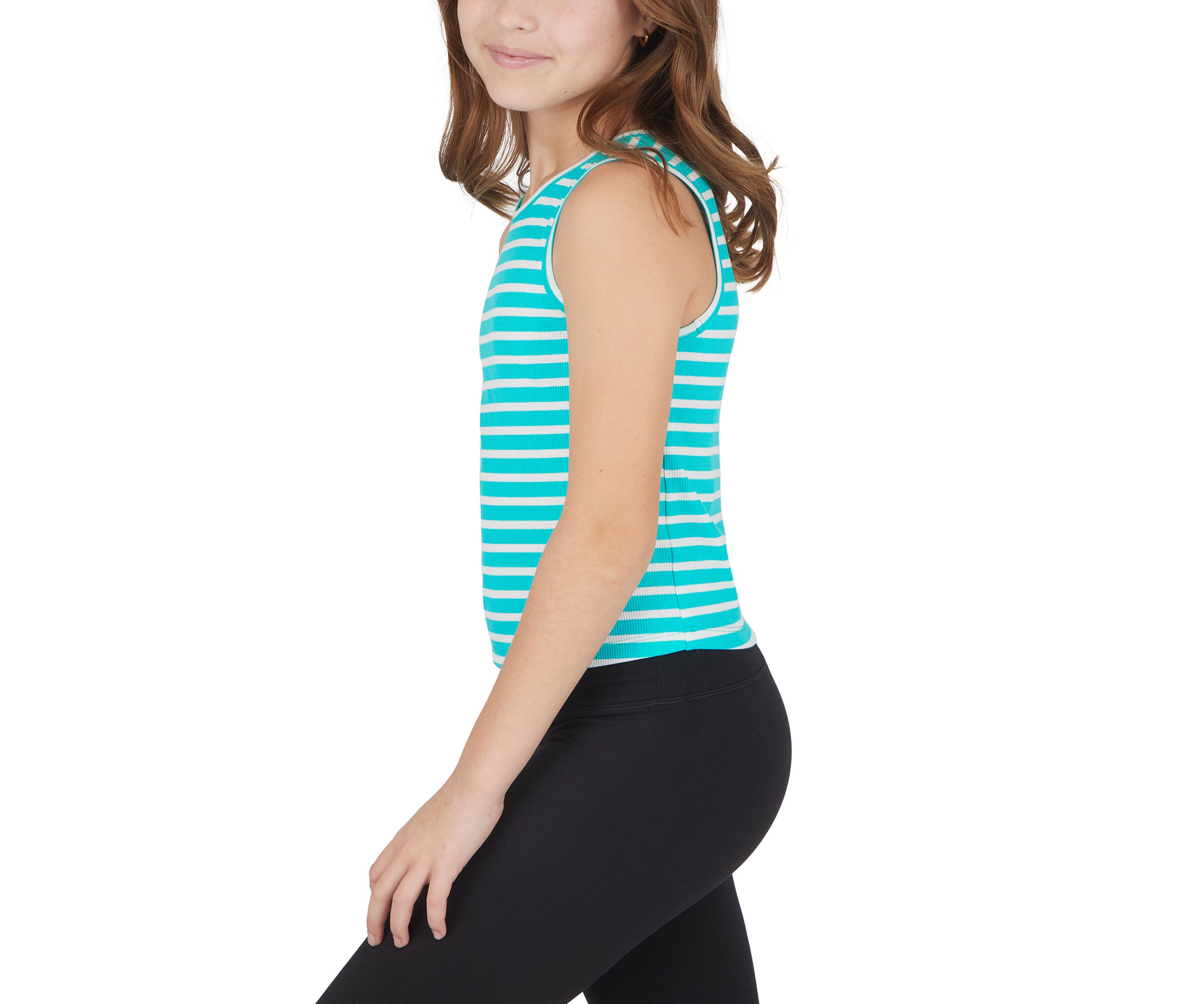Girls 7-16 Heavenly Rib Yarn Dyed Striped Tank Top