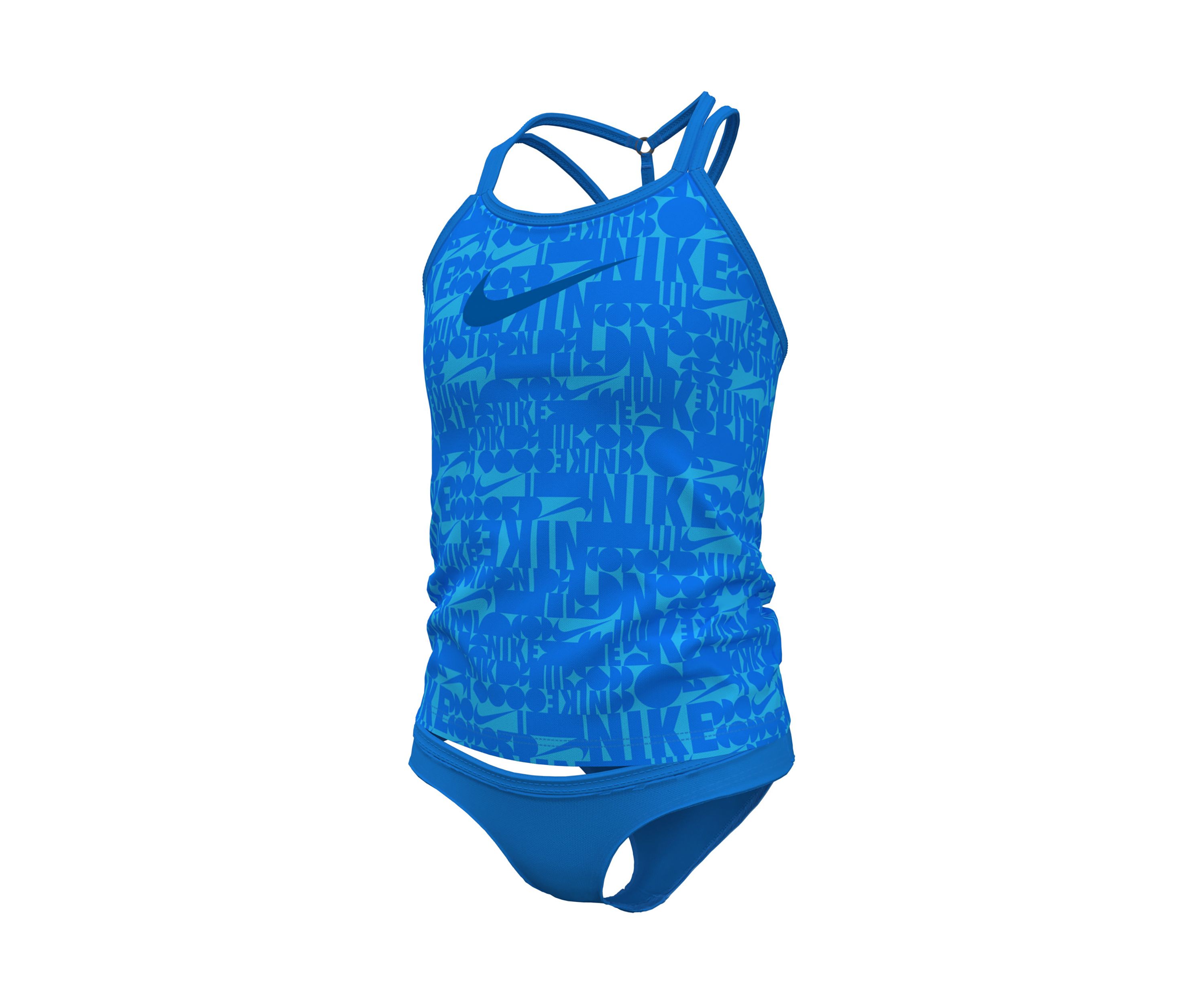 Girls 7-16 Retro Flow T-Crossback Tankini Swim Set