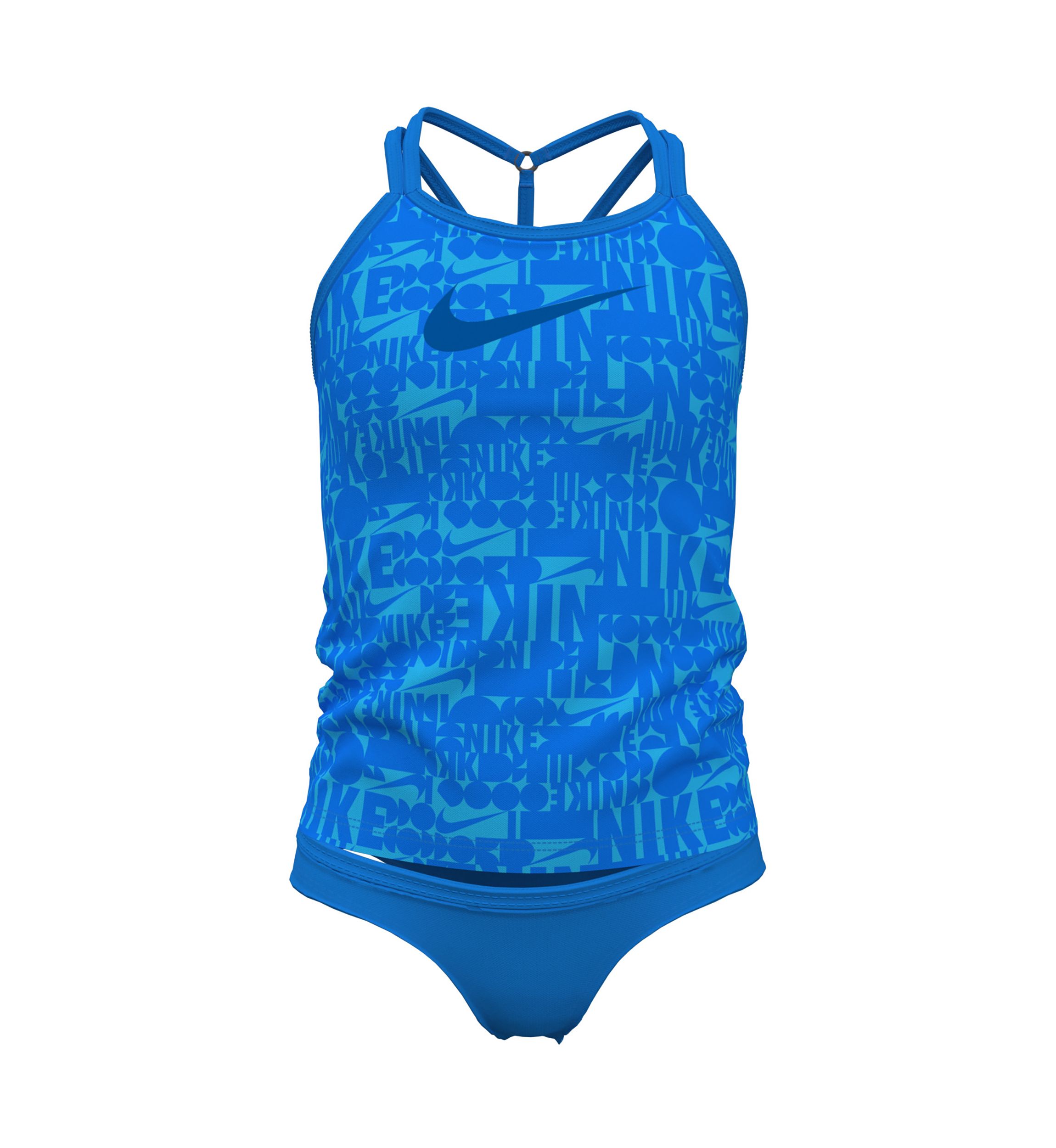 Girls 7-16 Retro Flow T-Crossback Tankini Swim Set