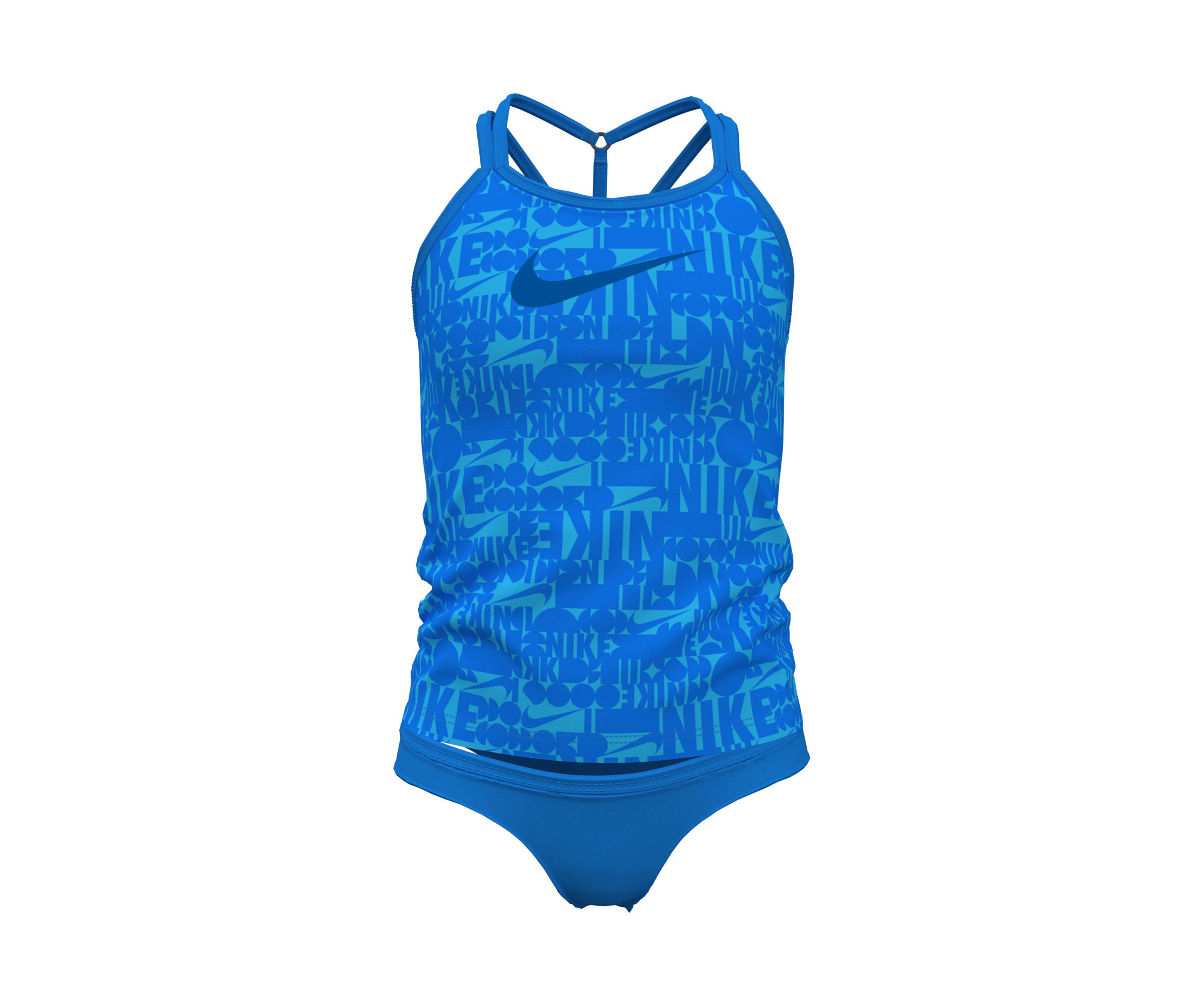 Girls 7-16 Retro Flow T-Crossback Tankini Swim Set