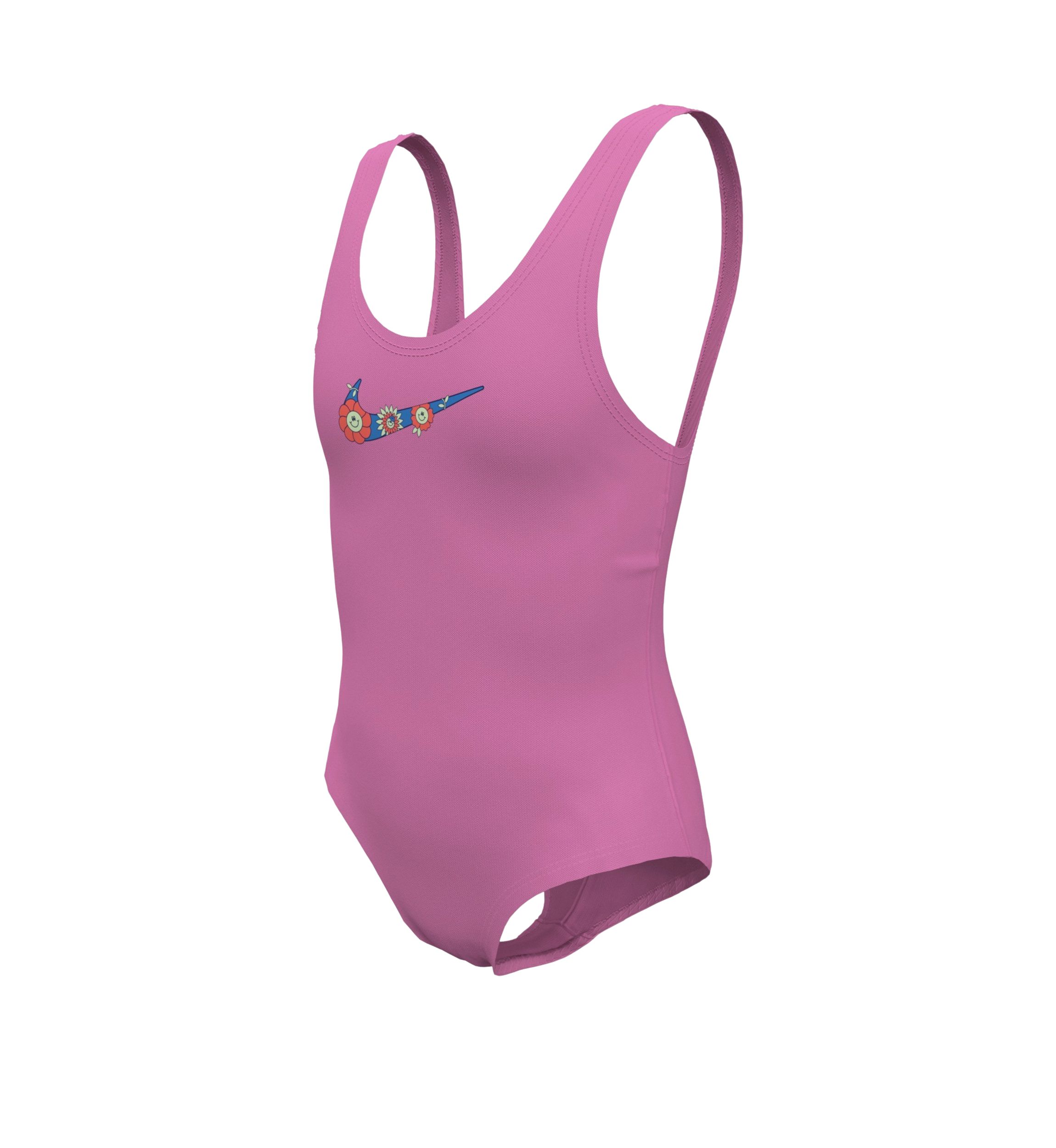 Girls 7-16 Multi Logo U-Back One Piece Swimsuit
