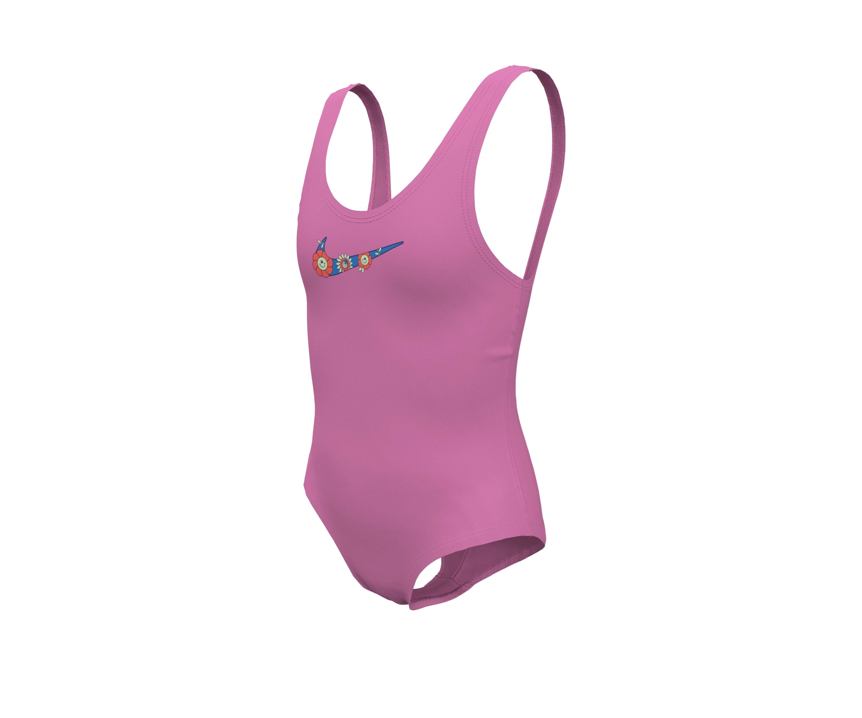 Girls 7-16 Multi Logo U-Back One Piece Swimsuit