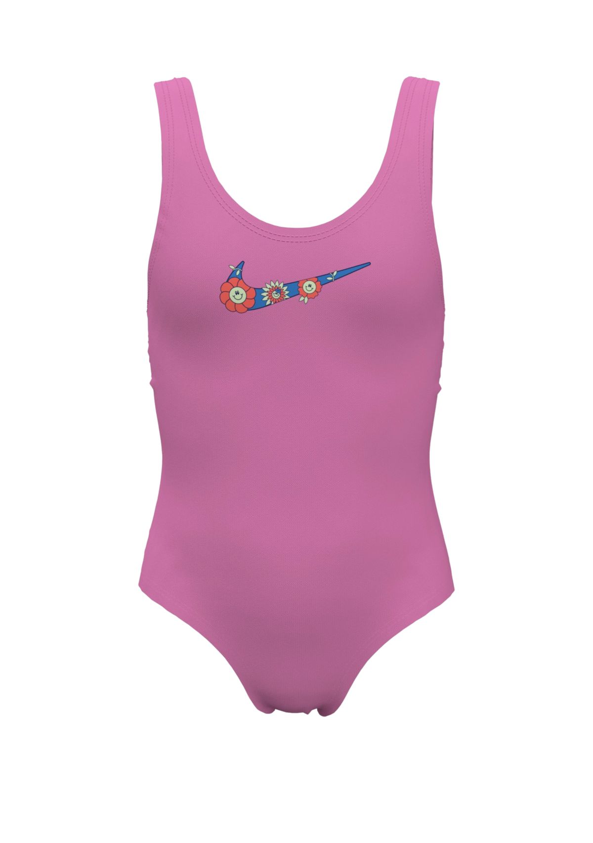Girls 7-16 Multi Logo U-Back One Piece Swimsuit