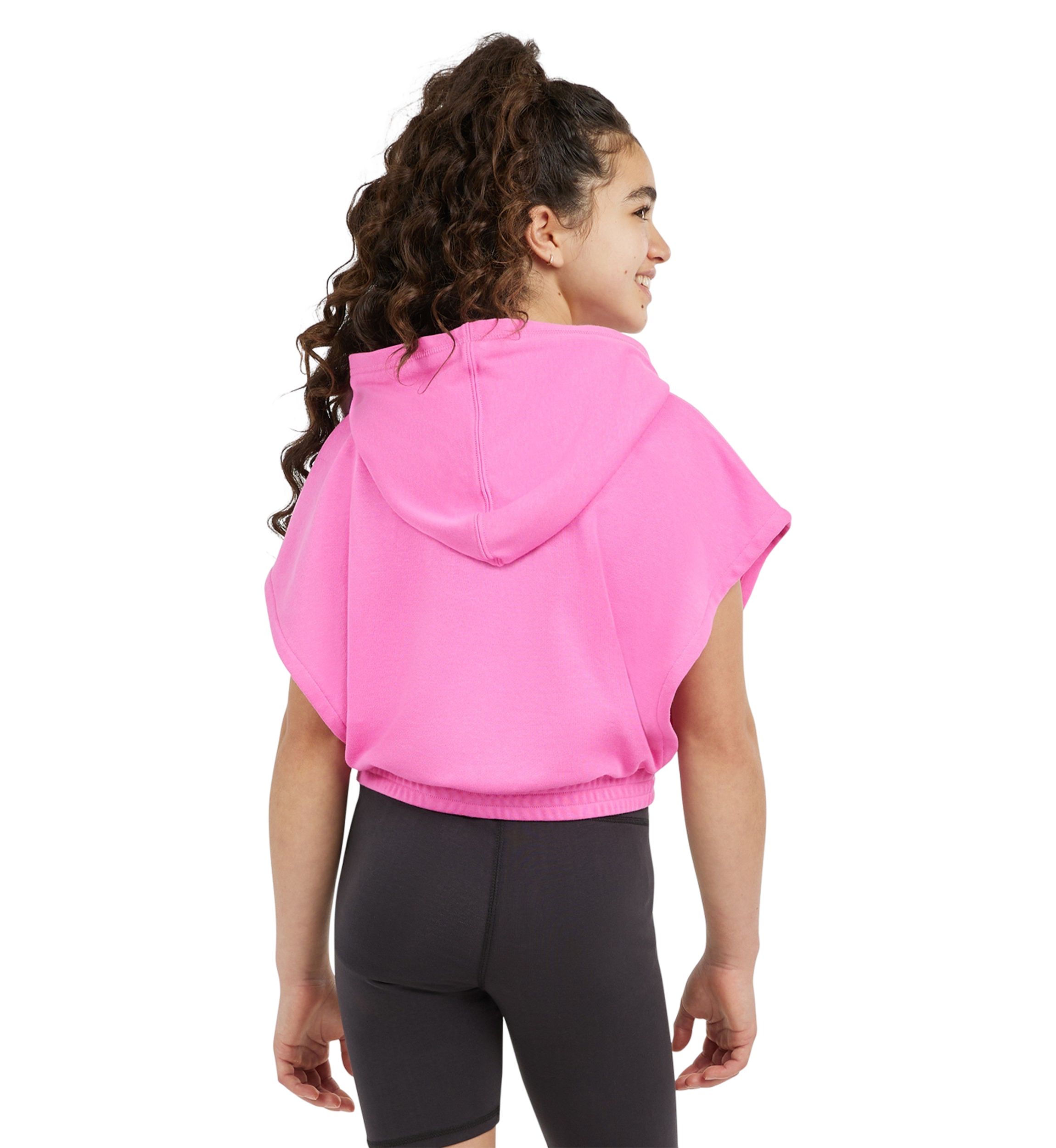 Girls 7-16 Hooded Short Sleeve Graphic Top