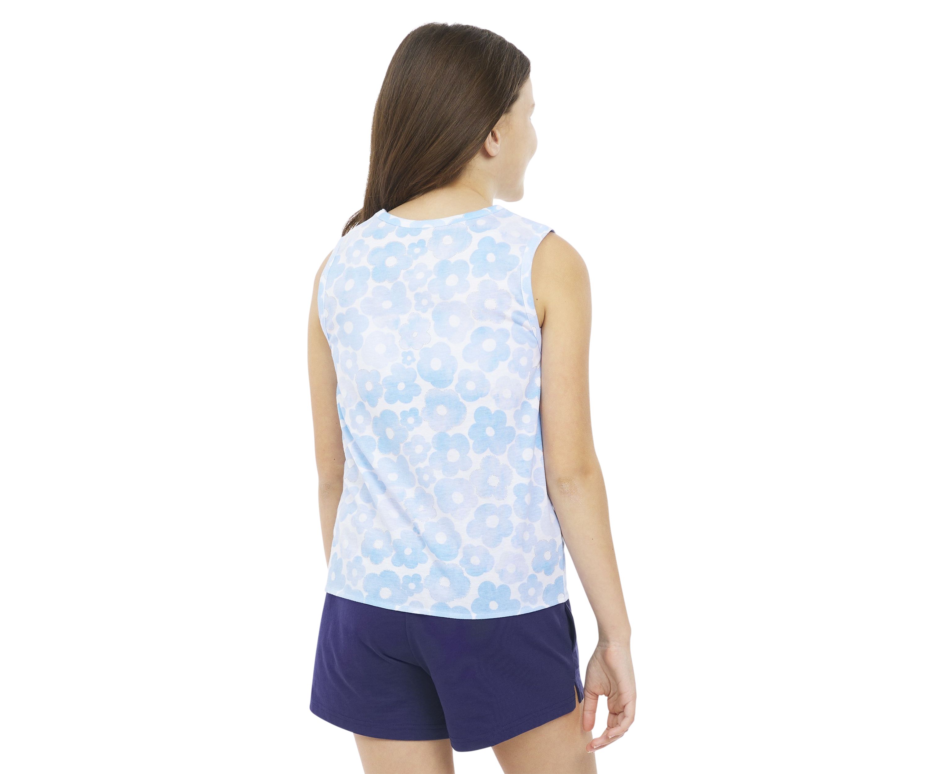 Girls 7-16 Printed Tie Front Tank Top