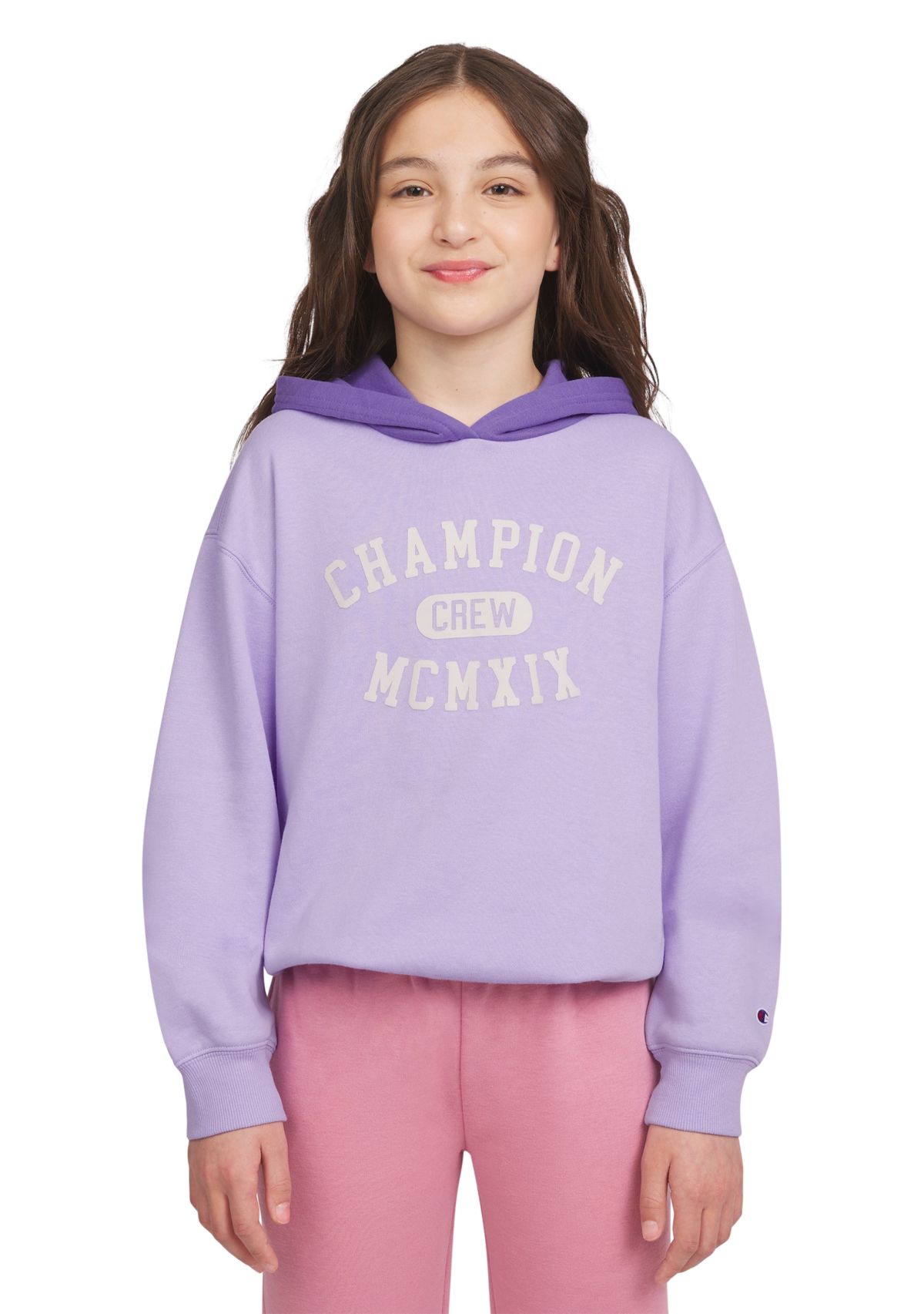 Girls 7-16 Pullover Varsity Graphic Fleece Hoodie